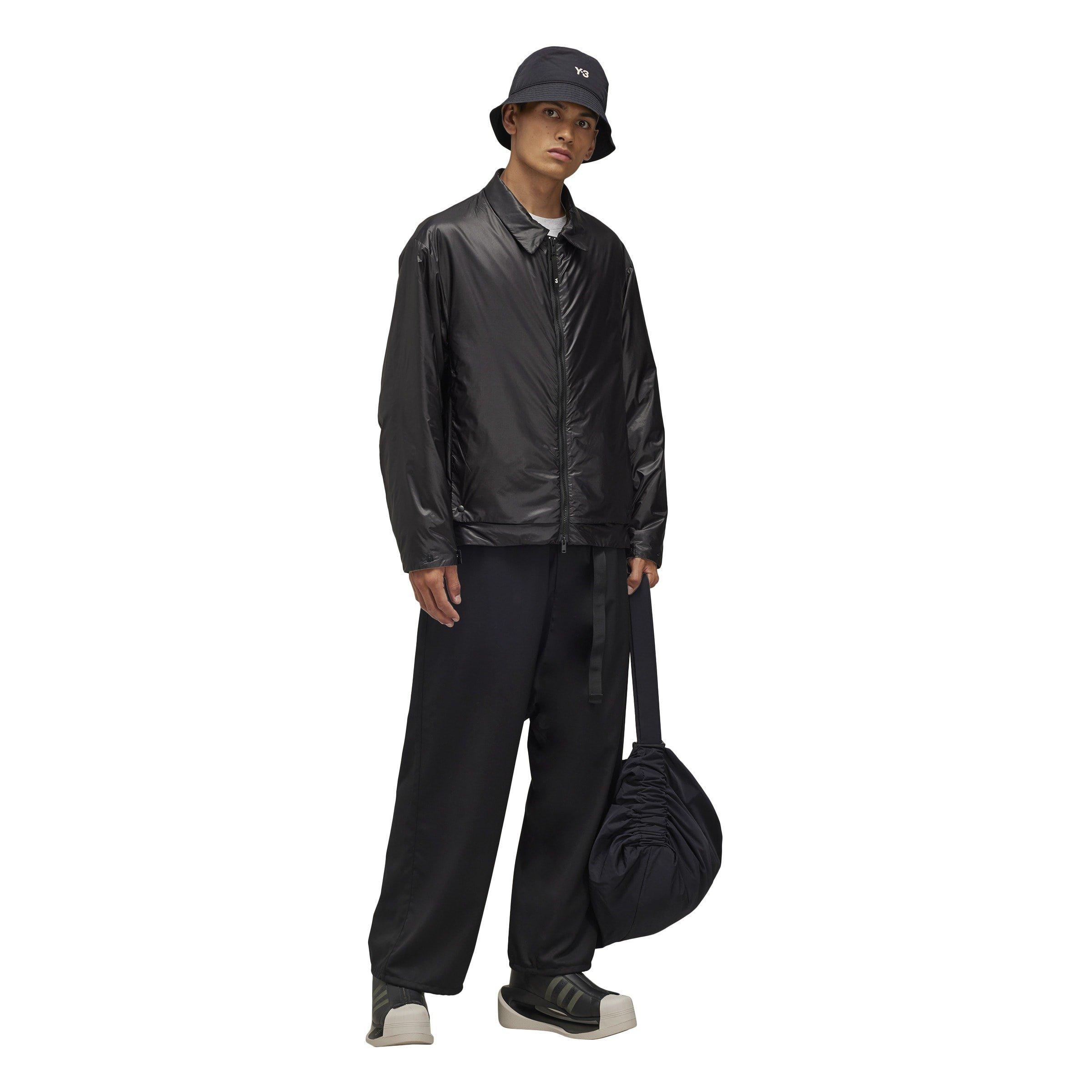 BLACK - Y3 - Men's 3 Stripe Wide Leg Trousers - 3