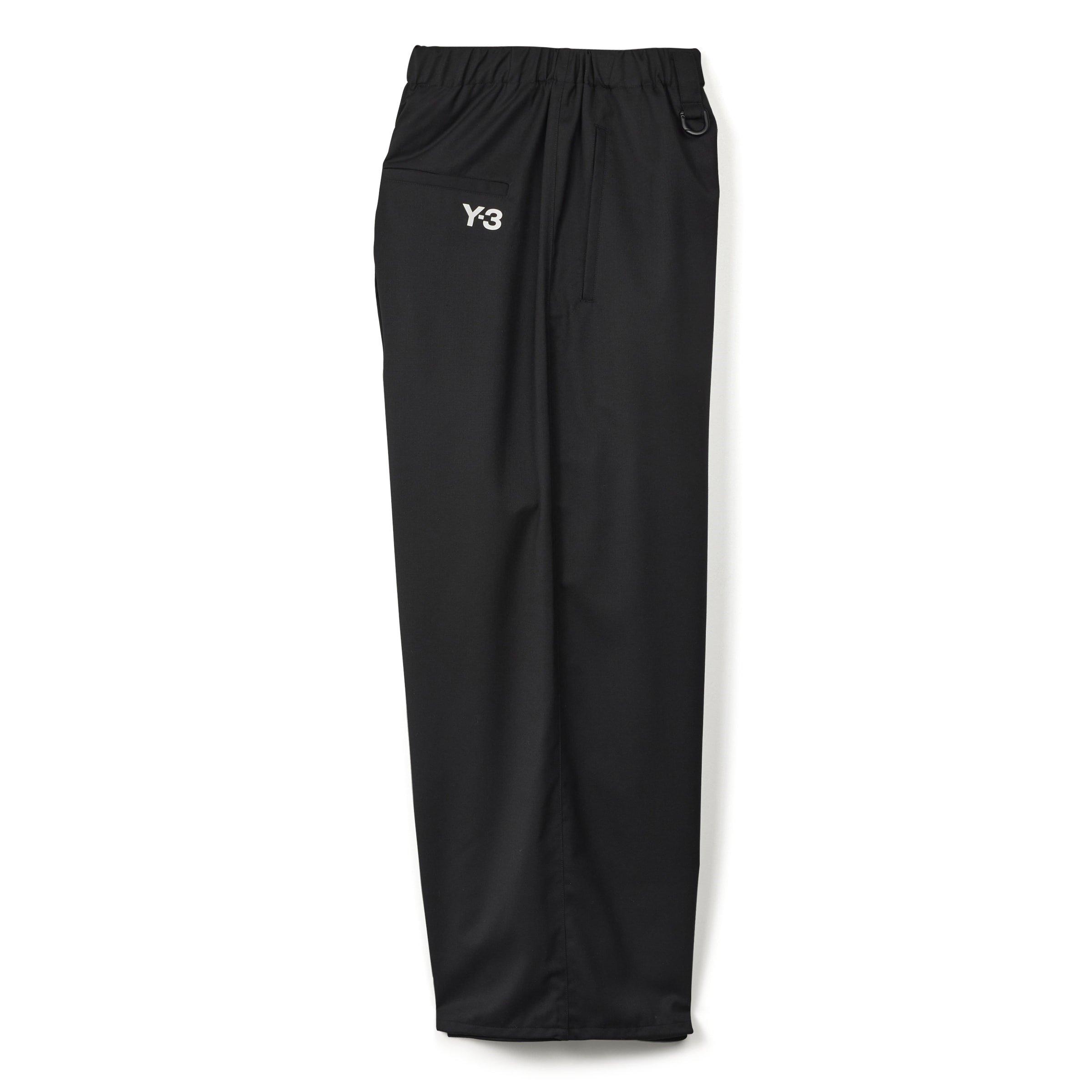 BLACK - Y3 - Men's 3 Stripe Wide Leg Trousers - 9