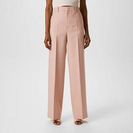 Gucci Wool Jacquard Straight Leg Trousers