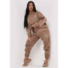 Missy Empire Esther Mocha Missy Empire Club Joggers