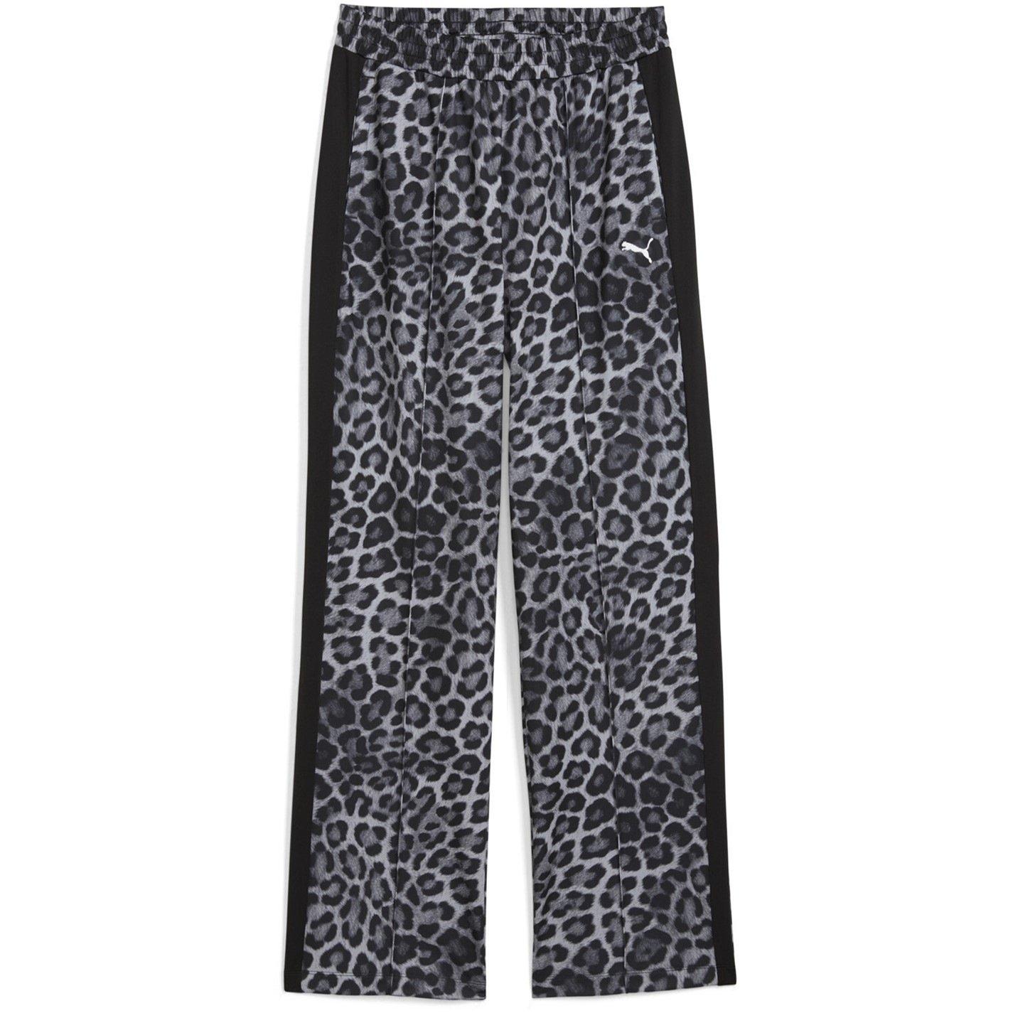 Blk Leopard - Puma - Womens T7 Leo Luxe All Over Print Open Hem Joggers - 5