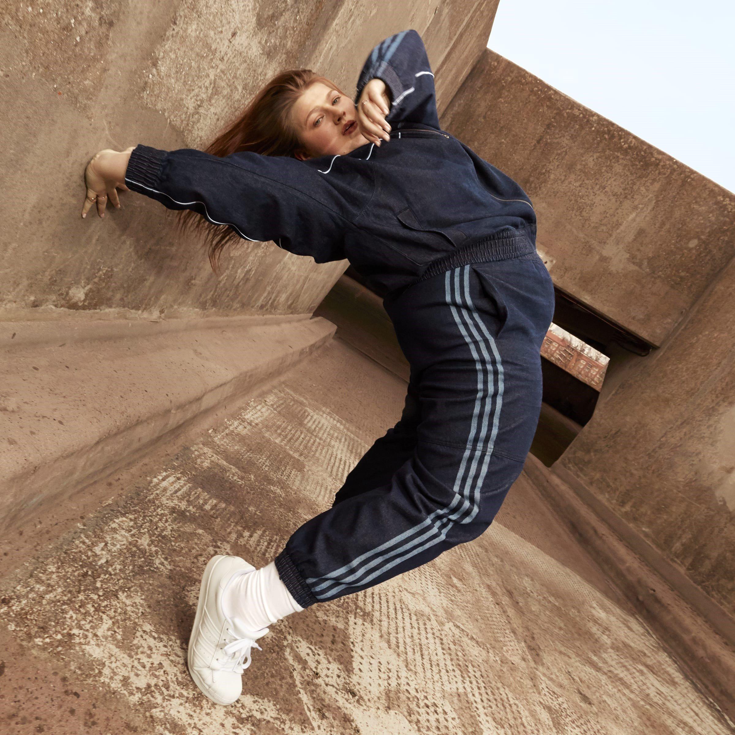 Navy - adidas Originals - Deni Open Hem Woven Joggers - 2