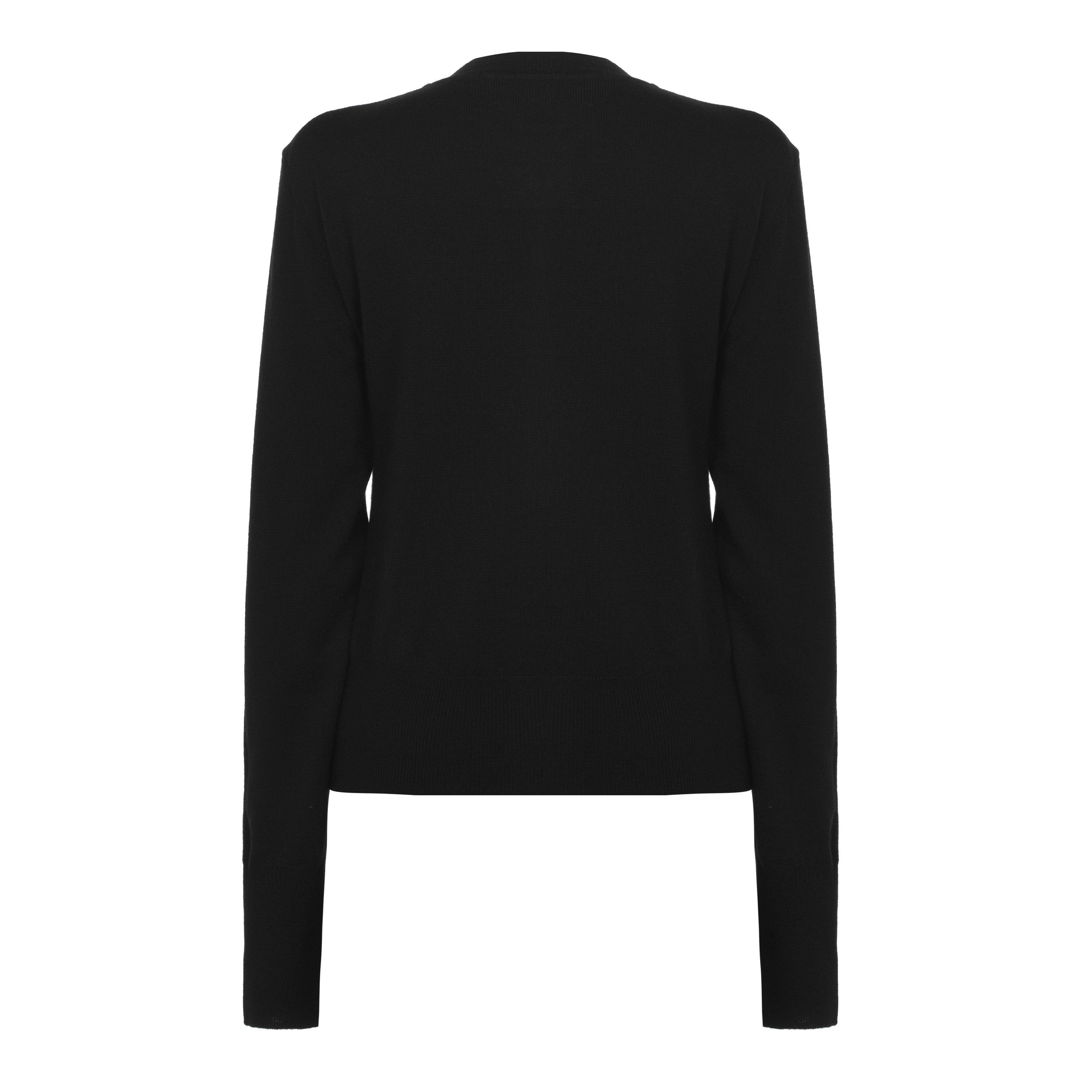 Black - Vivienne Westwood - Women's Plain Wool Knit Cardigan - 8