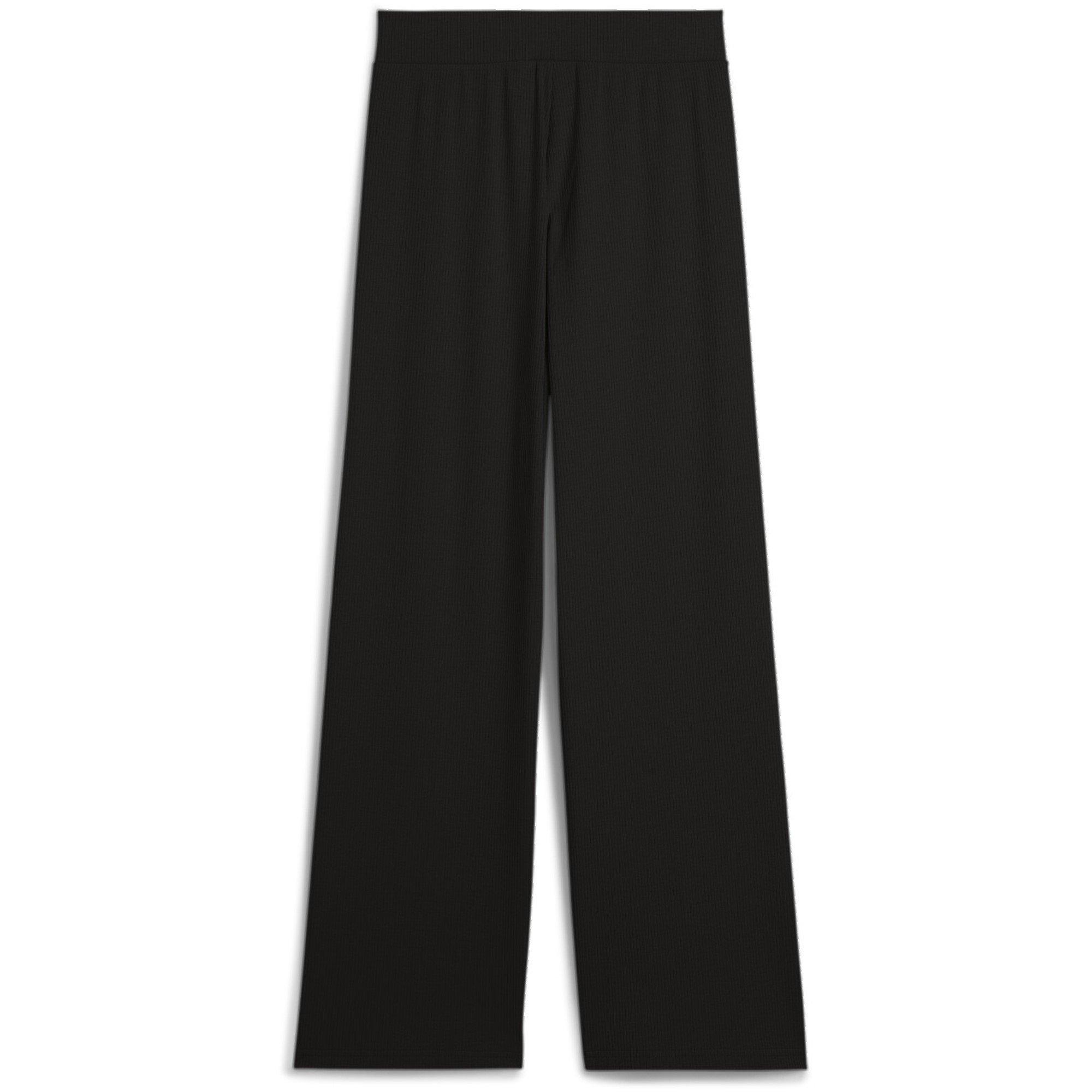Puma Black - Puma - ESS Elevated Womens High-Waist Straight Leg Rib Pants - 5