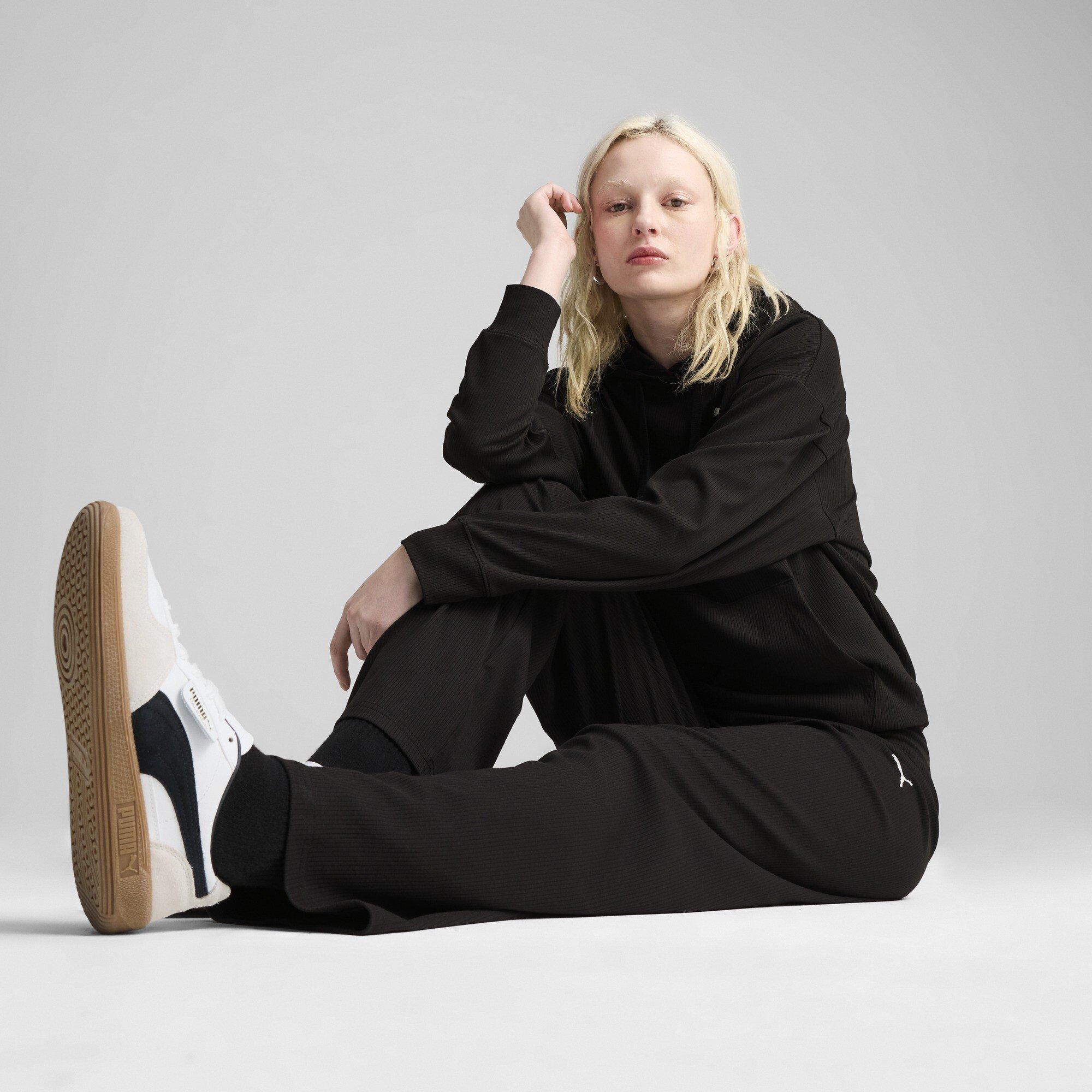 Puma Black - Puma - ESS Elevated Womens High-Waist Straight Leg Rib Pants - 4