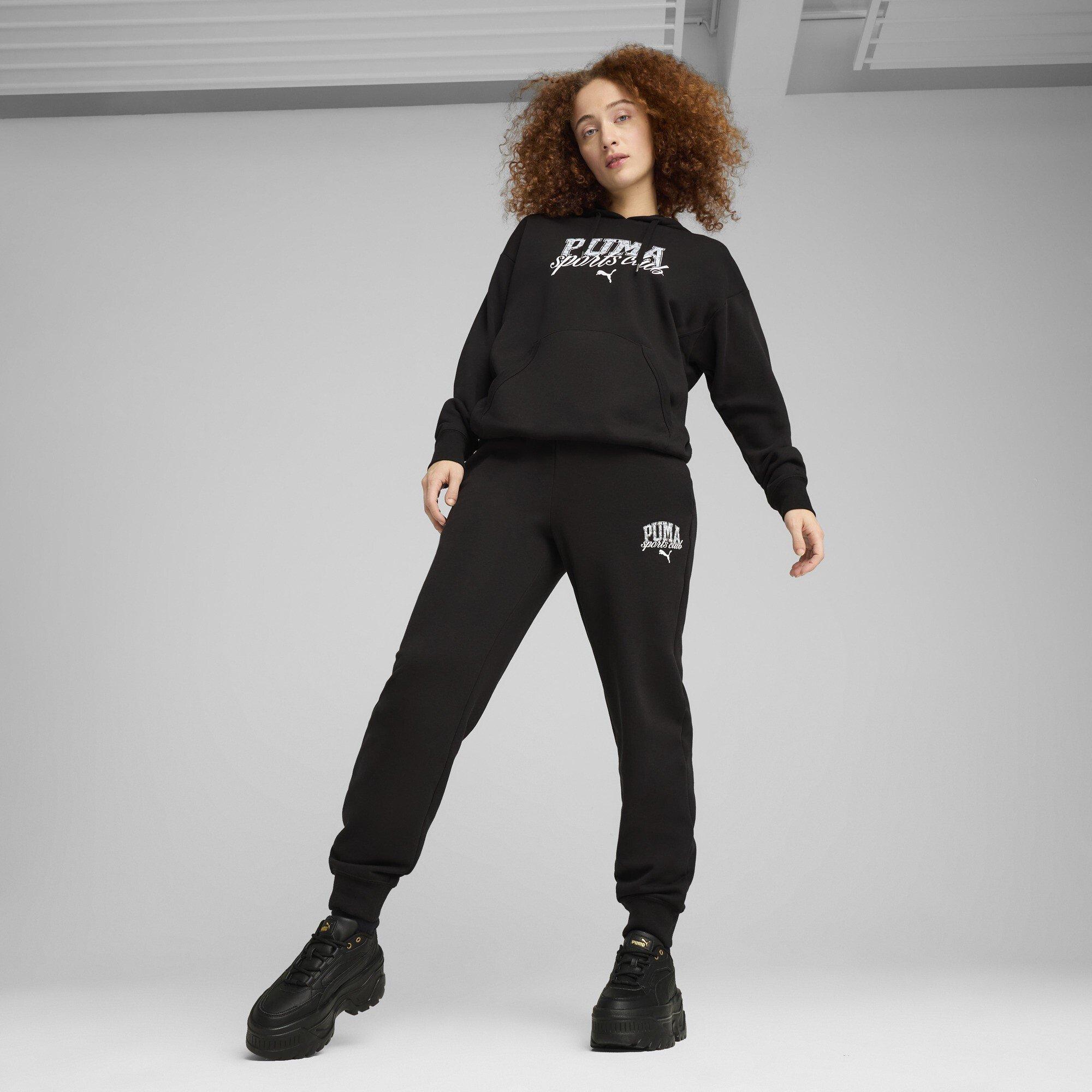 Puma Black - Puma - Logo Jogging Bottoms Womens - 4