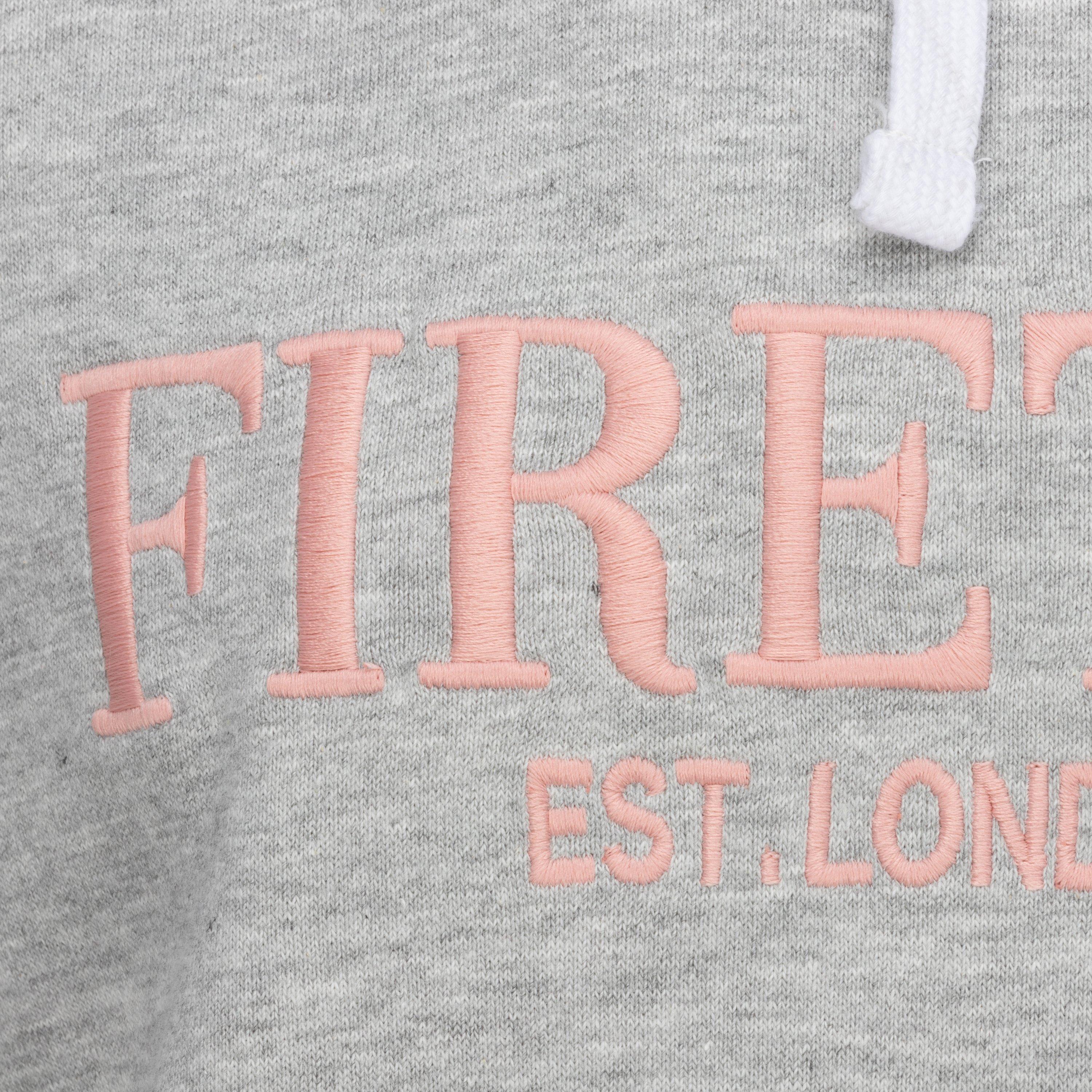 Grey Marl - Firetrap - Large Logo Hoodie - 7