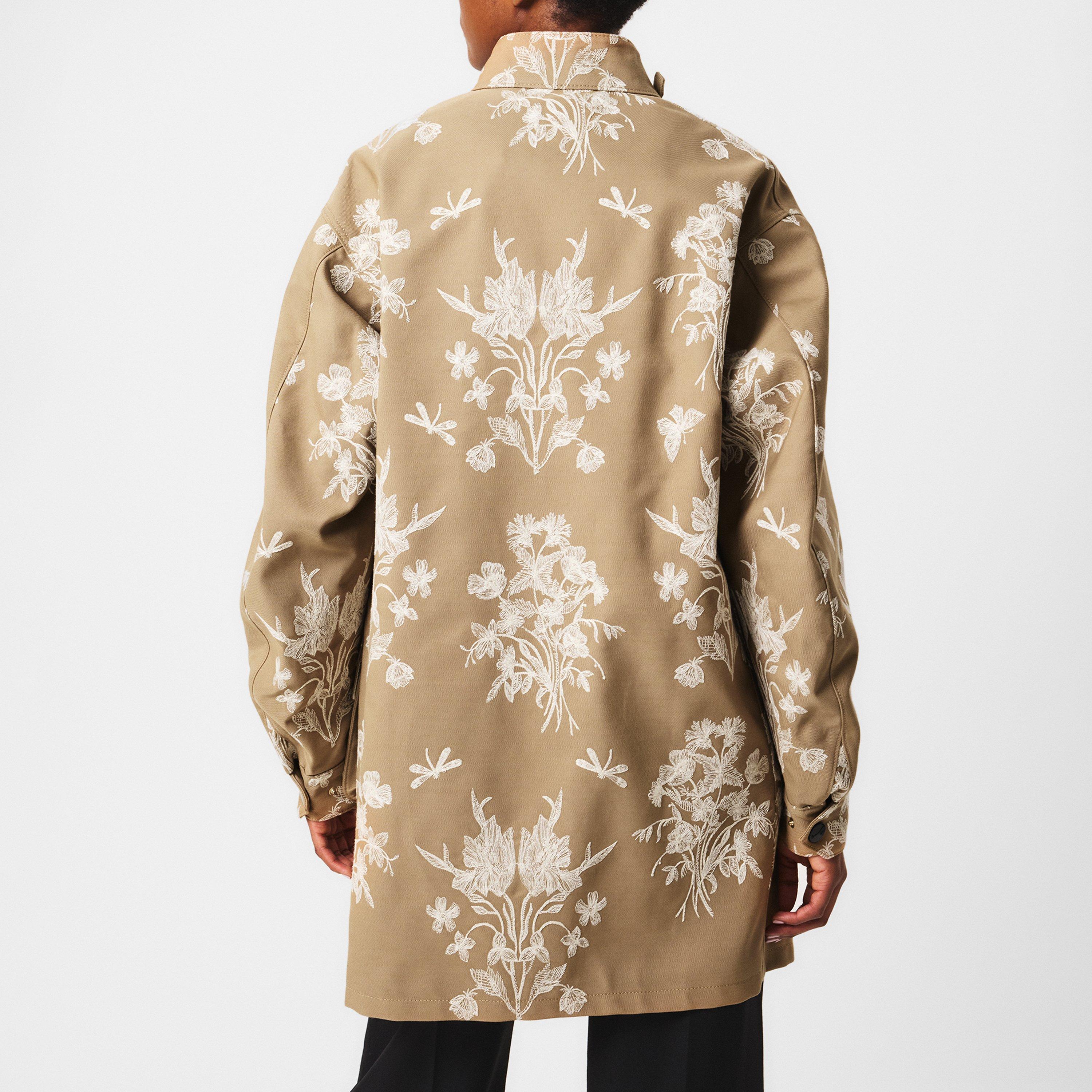 Moro/Red - Giambattista Valli - Floral Embroidered Parka - 4