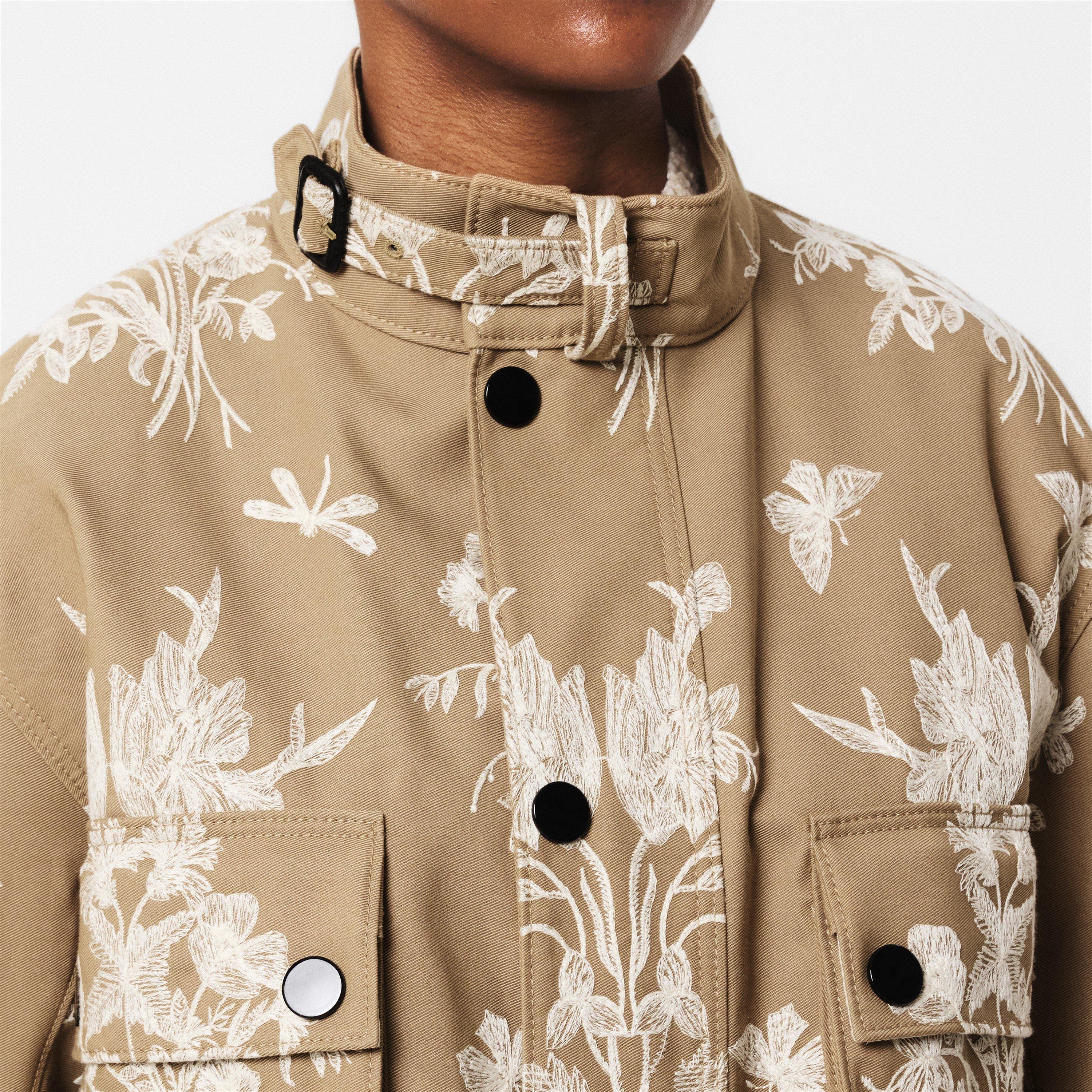 Moro/Red - Giambattista Valli - Floral Embroidered Parka - 5