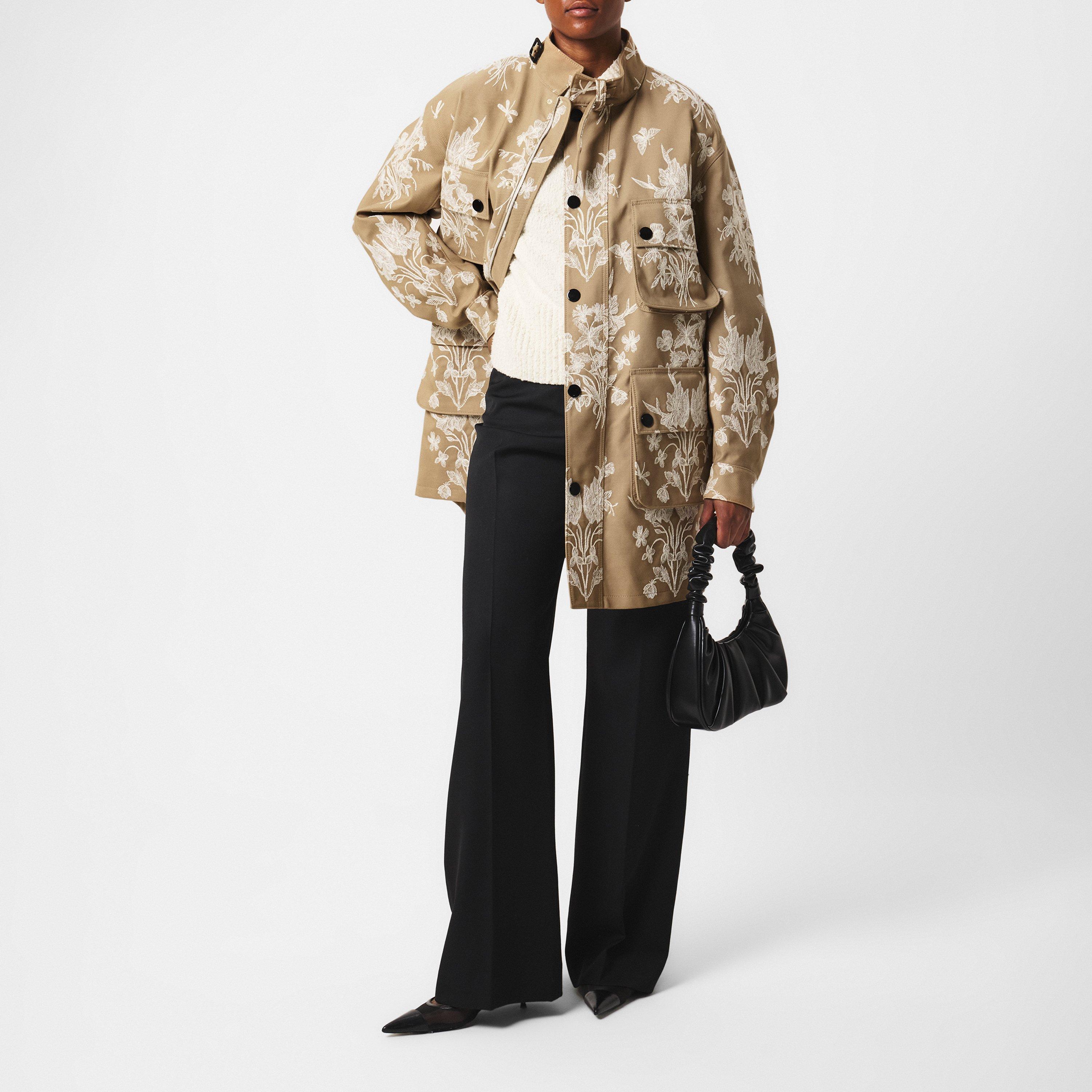 Moro/Red - Giambattista Valli - Floral Embroidered Parka - 6