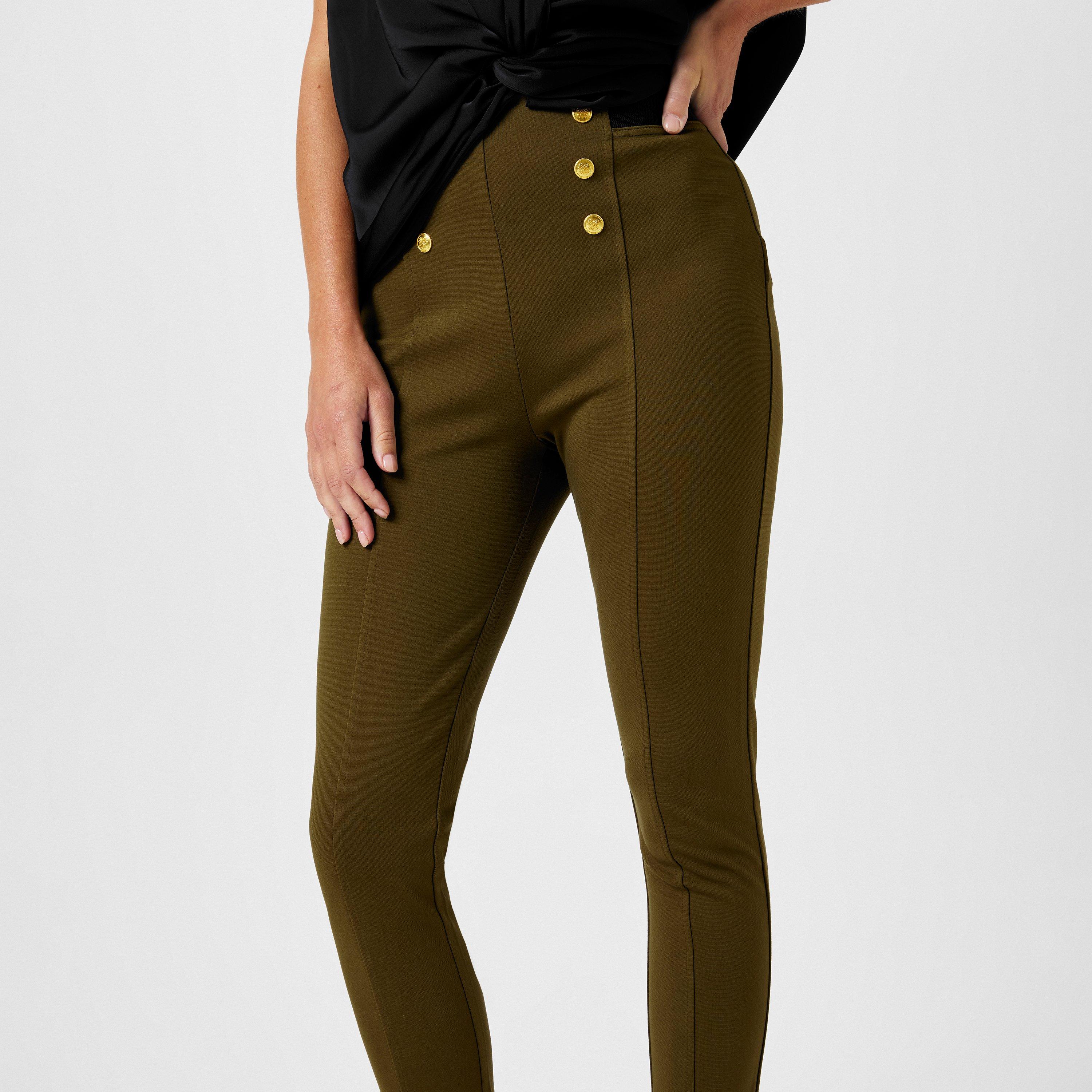 Khaki - Biba - Ponte Legging - 3