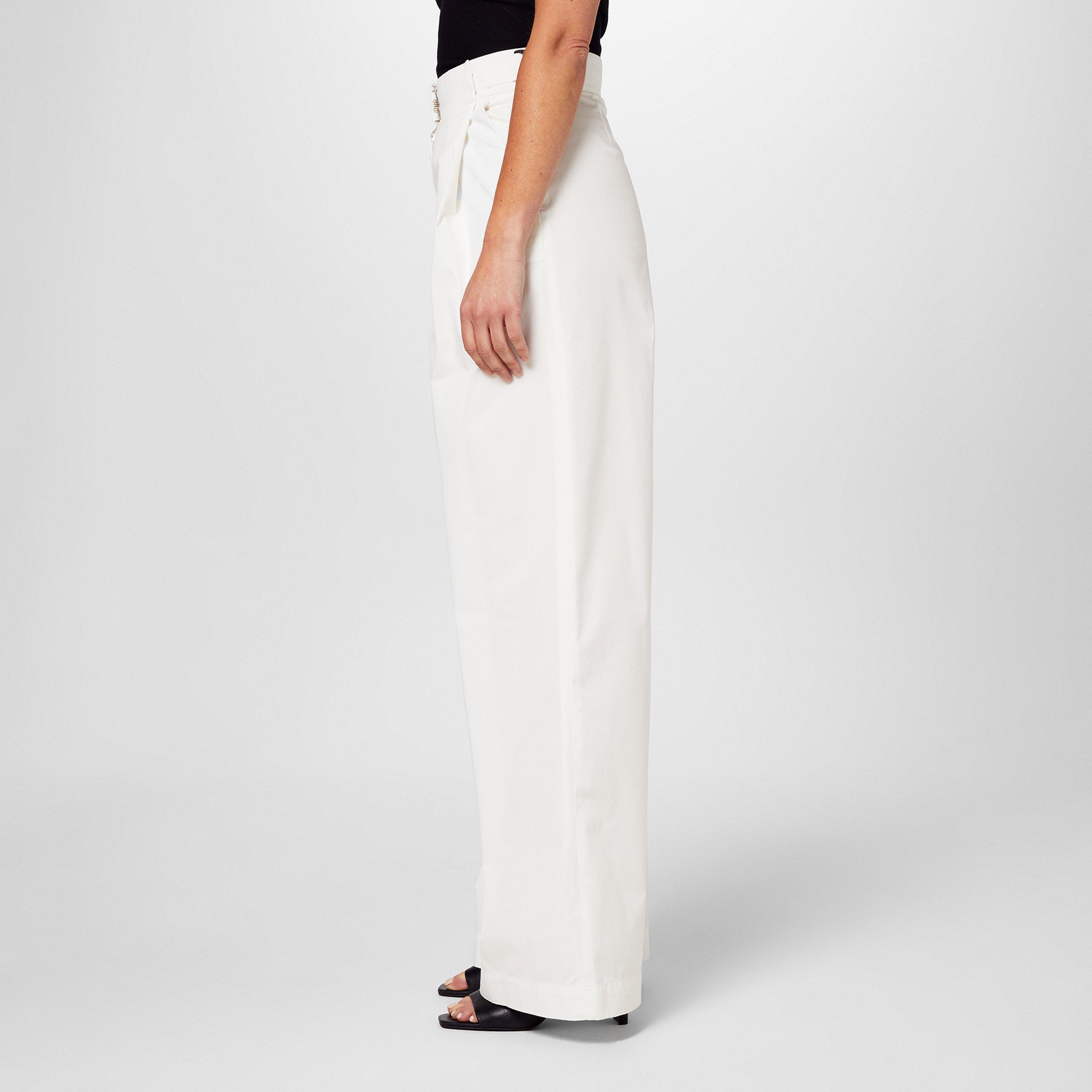 White - Emporio Armani - Wide Leg Trousers - 2