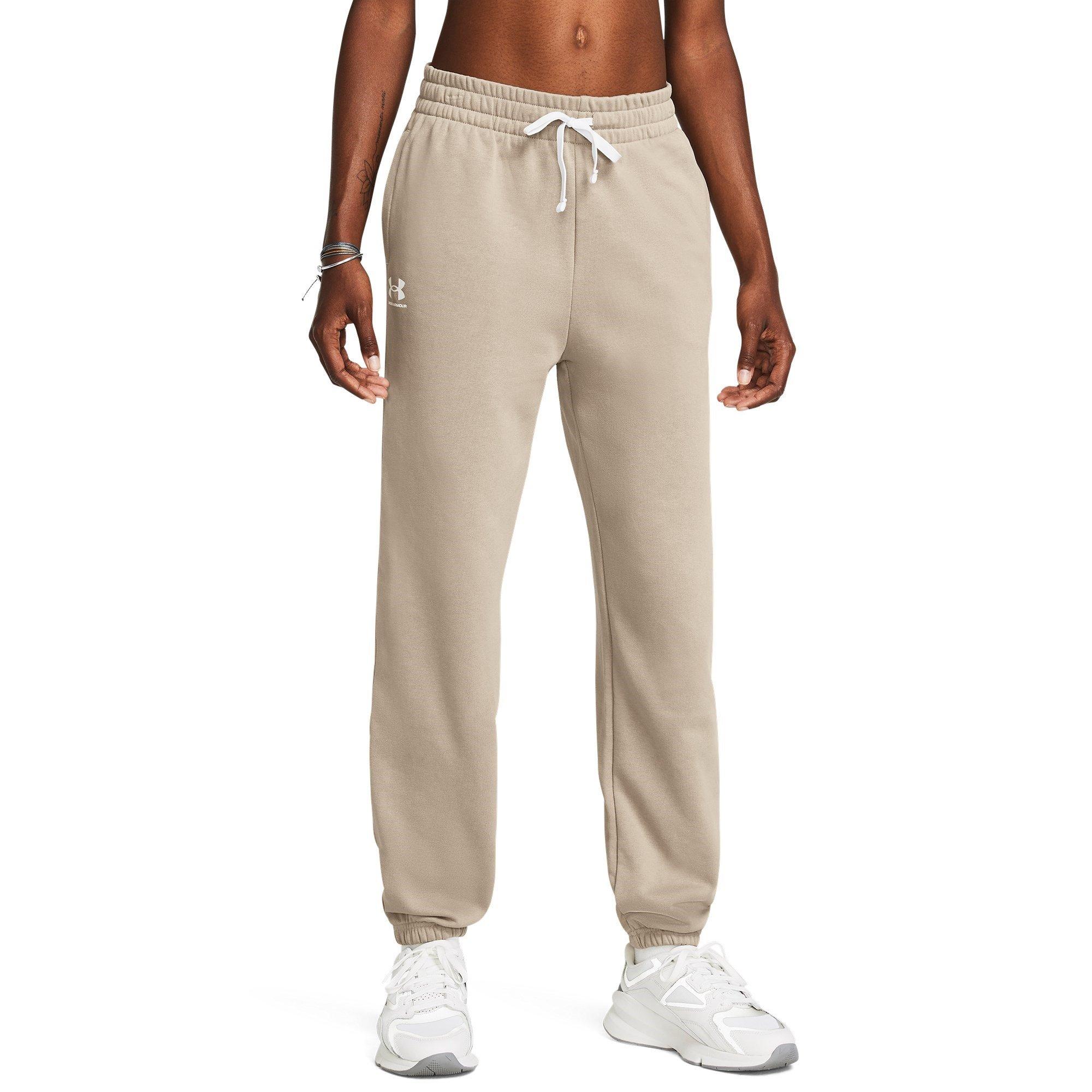 TimberWolf/Wht - Under Armour - Rival Terry Jogger - 2