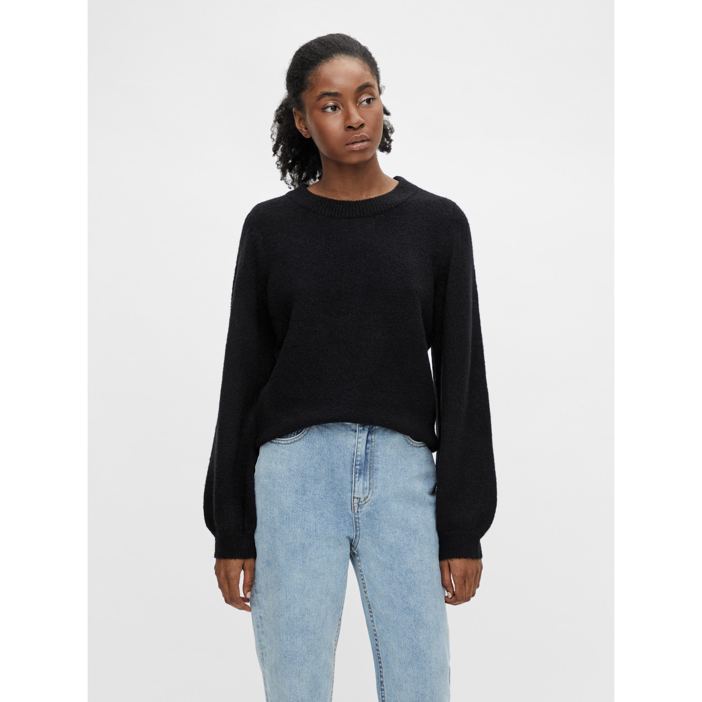 Crna - Object - Long Sleeve Pullover Jumper - 2