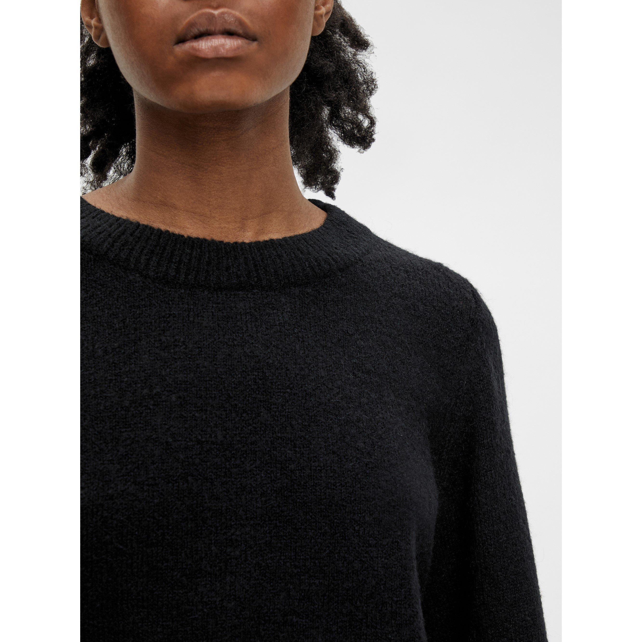 Crna - Object - Long Sleeve Pullover Jumper - 3
