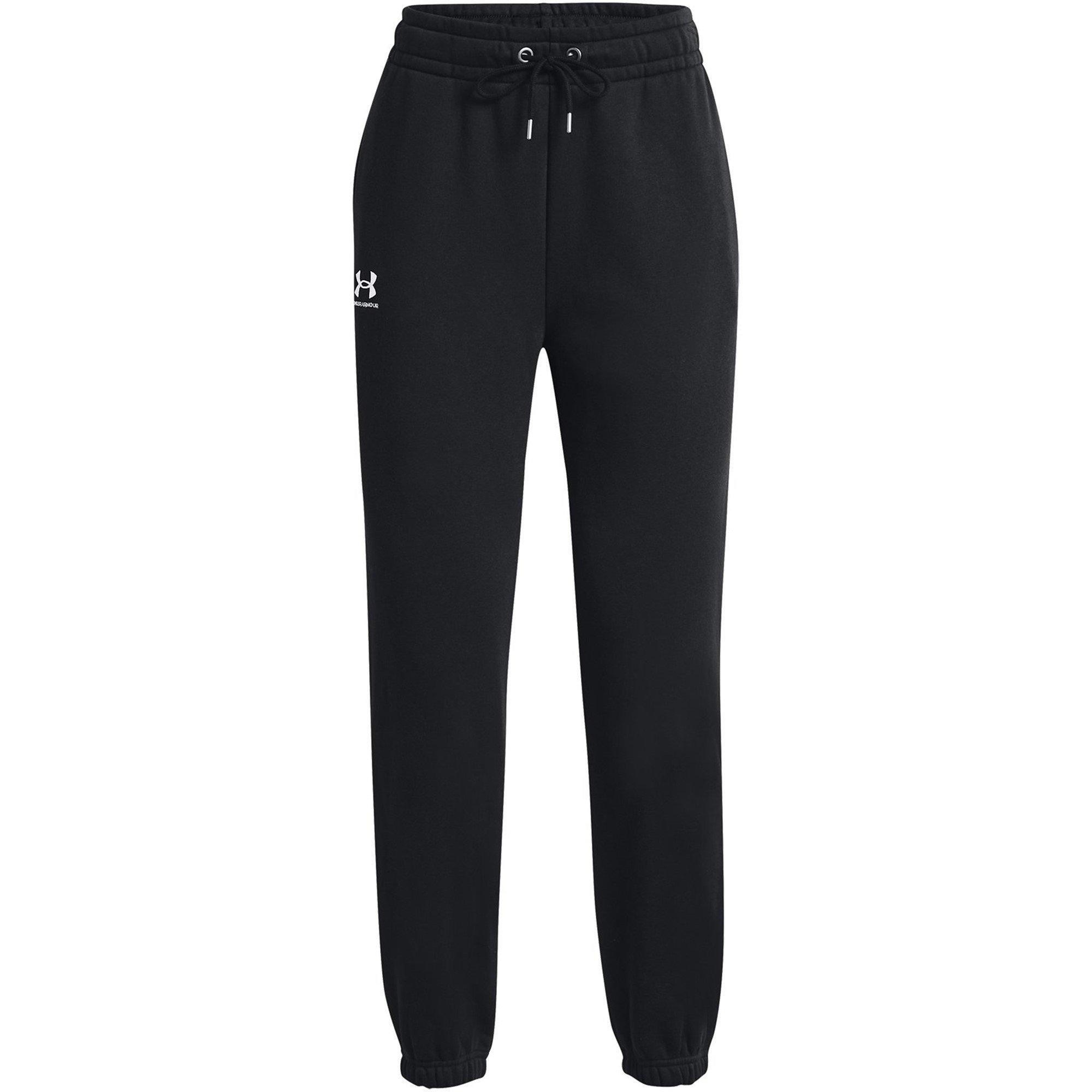BLACK/WHITE - Under Armour - Essential Fleece Joggers - 1