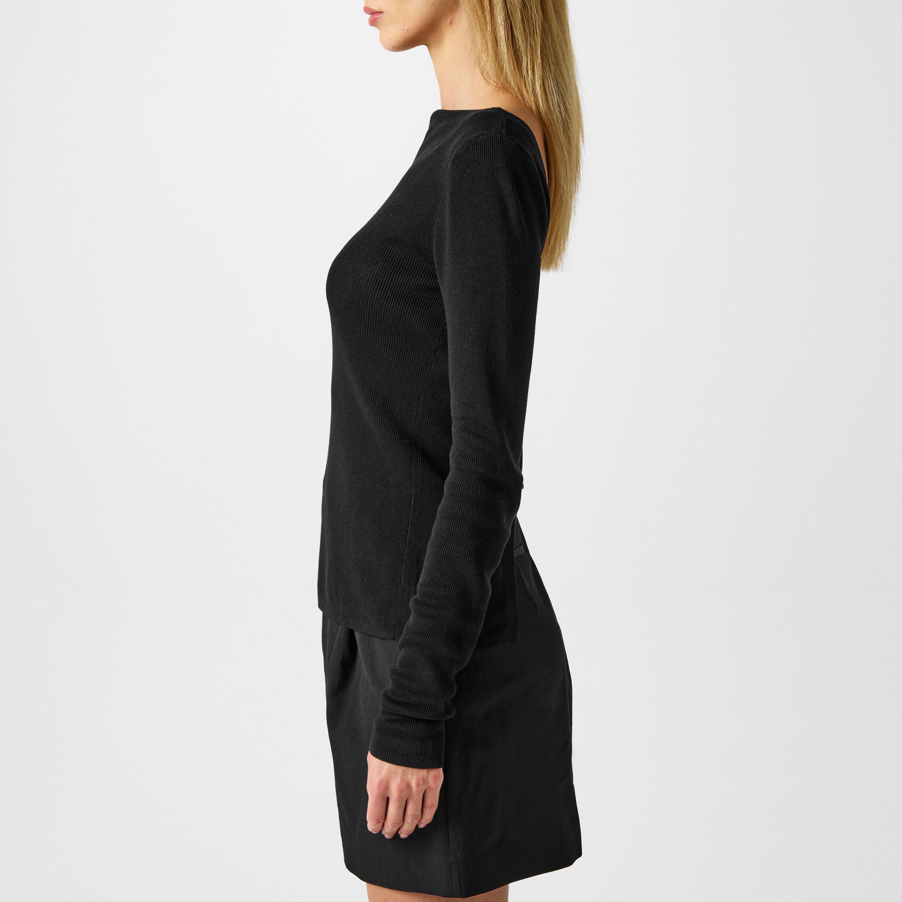 Black - St. Agni - Rouleau Tie Reversible Knit Top - 2