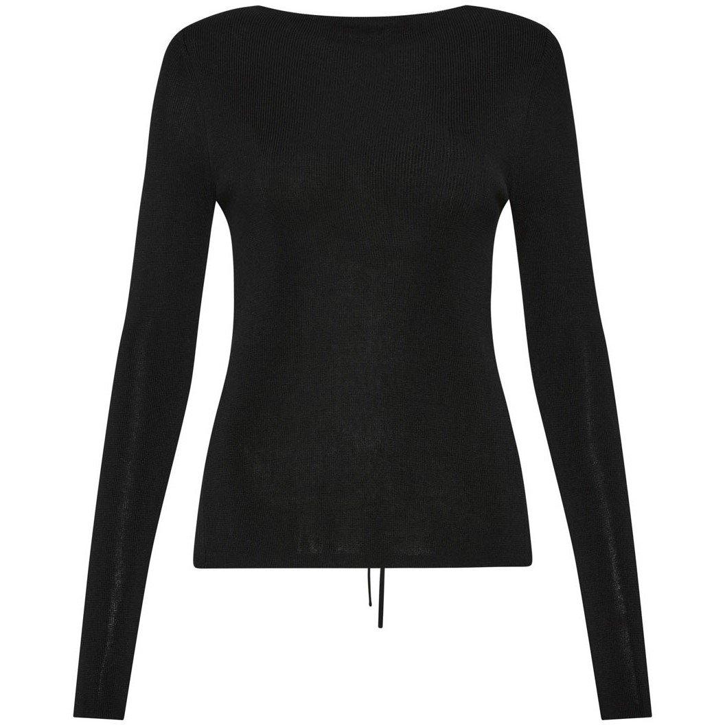 Black - St. Agni - Rouleau Tie Reversible Knit Top - 5