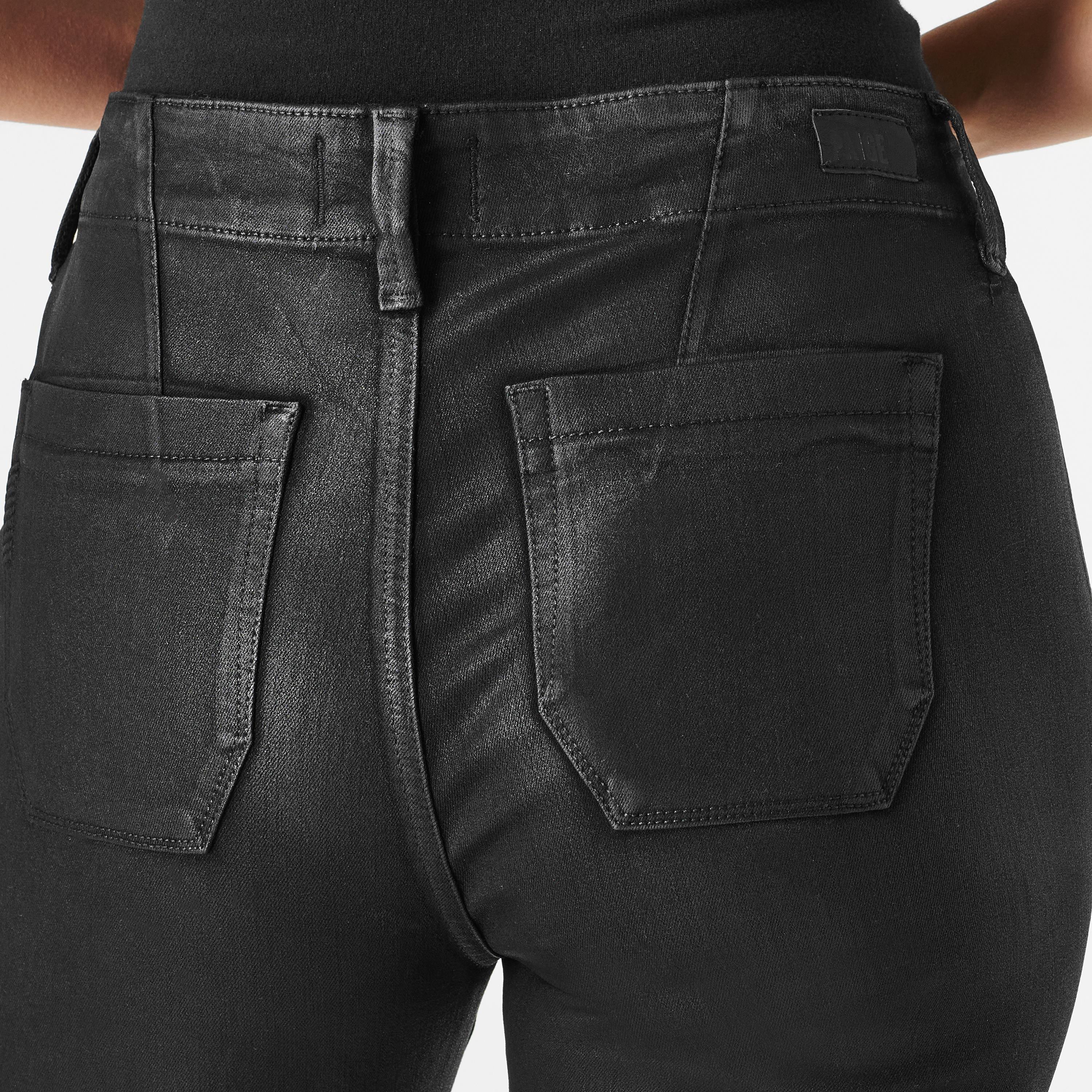 Black Fog Luxe - Paige - Women's Mayslie High Waisted Cotton Elasticated Cuffs Tapered Trousers - 6