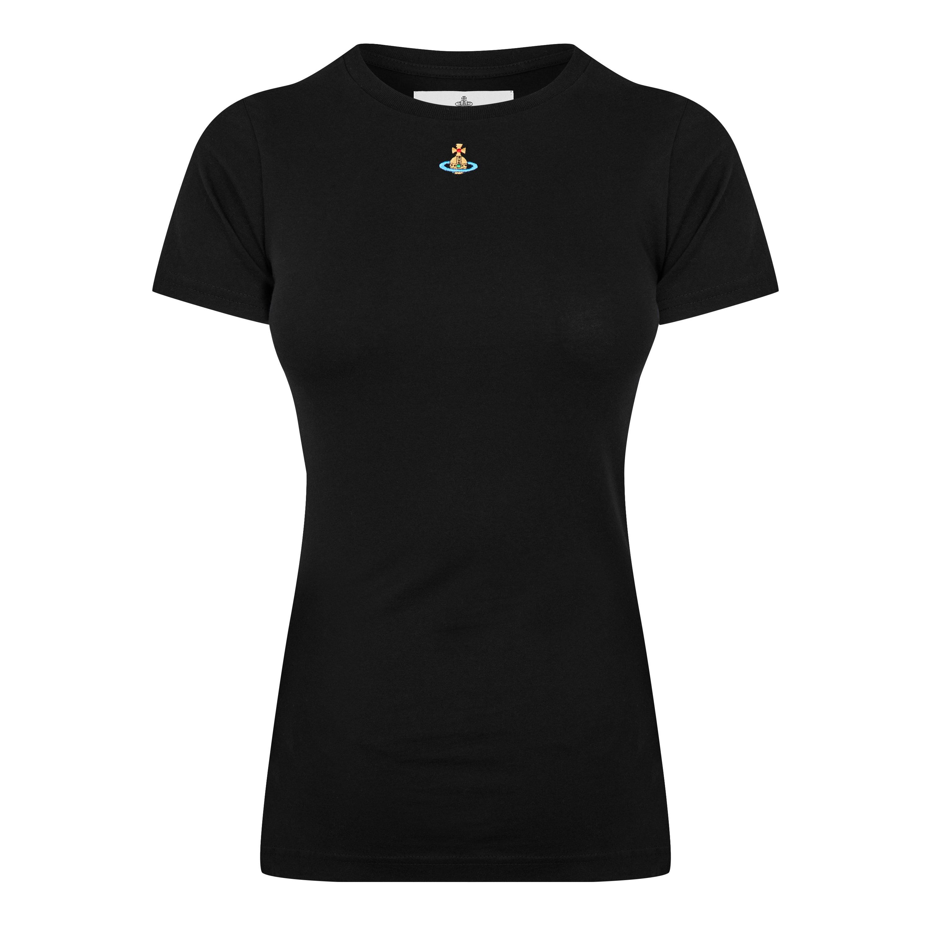 Black - Vivienne Westwood - Women's Orb Logo Regular Fit T-Shirt - 5