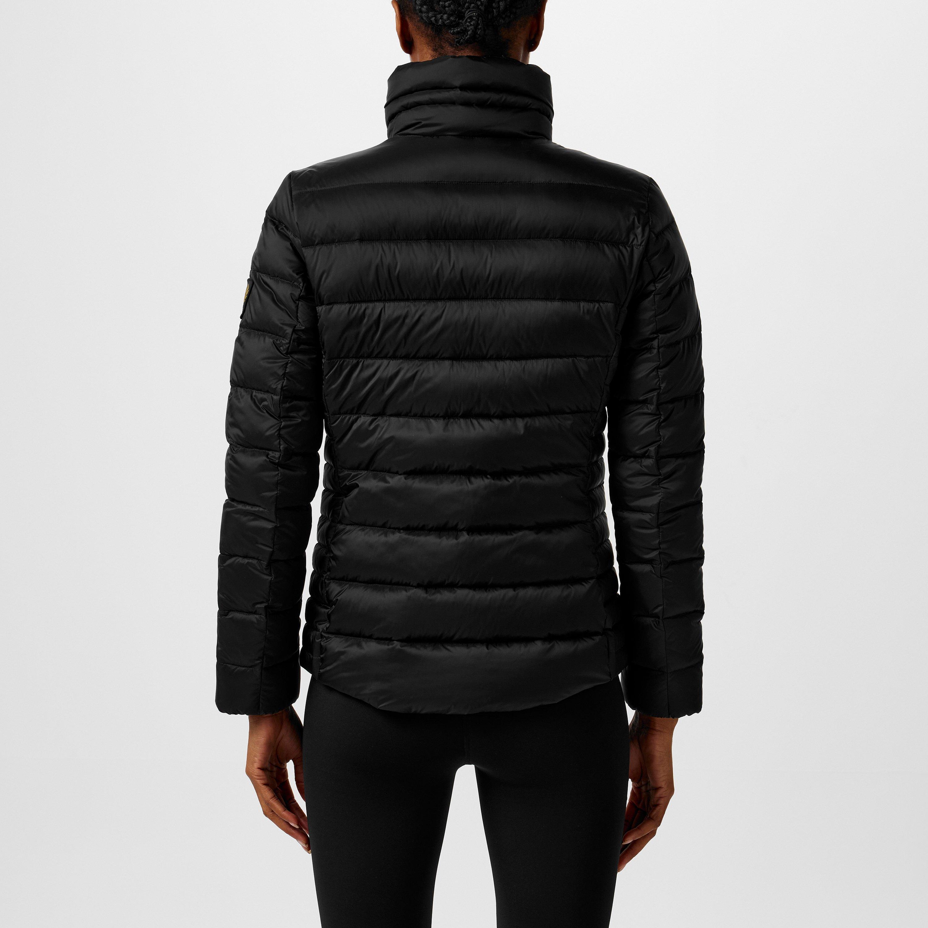 Black - Belstaff - Women's Lift Water and Wind Resistant Long Sleeve Funnel Neck Short Puffer Jacket - 3