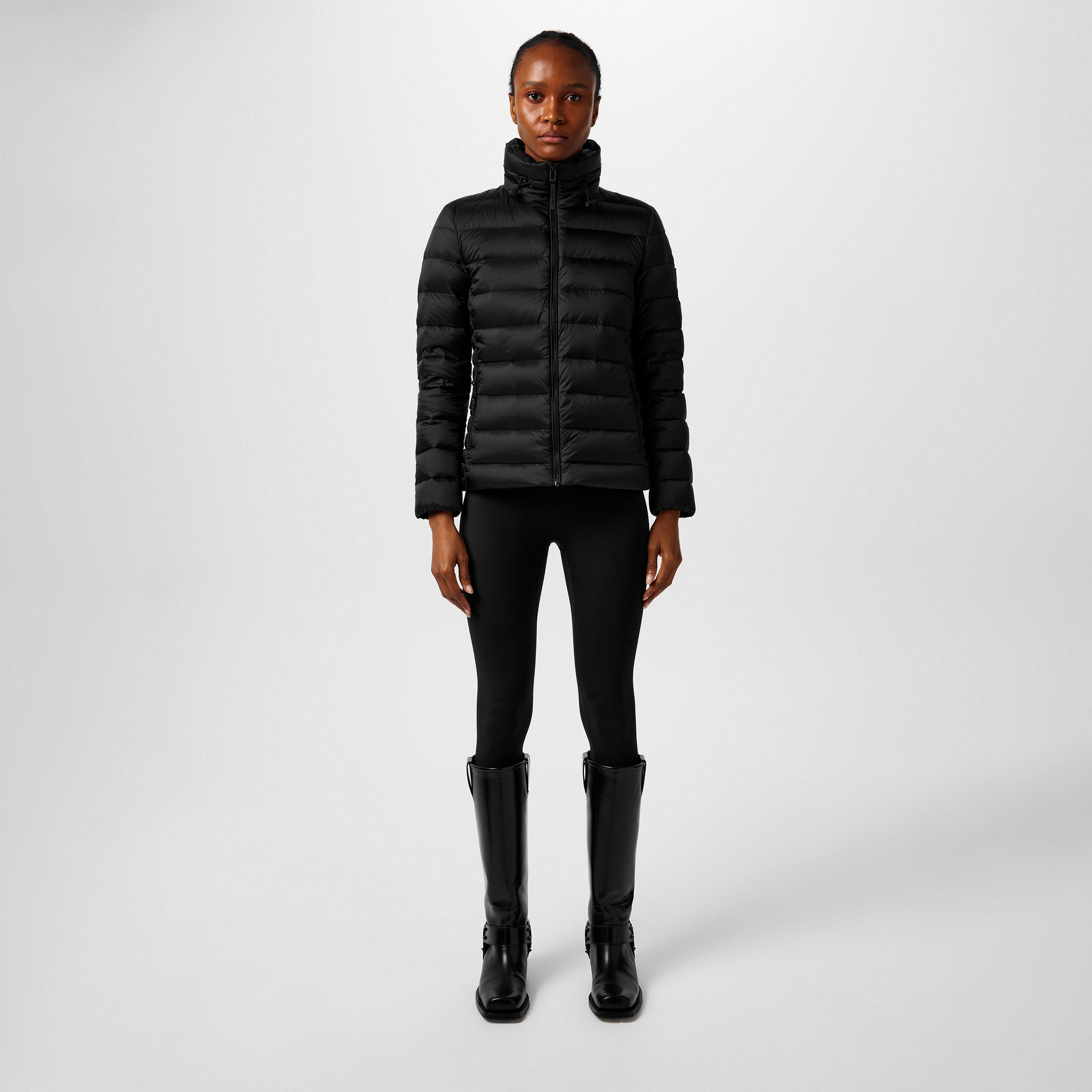 Black - Belstaff - Women's Lift Water and Wind Resistant Long Sleeve Funnel Neck Short Puffer Jacket - 4
