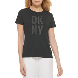 DKNY Nike Pro Training T-shirt con logo dévoré grigia