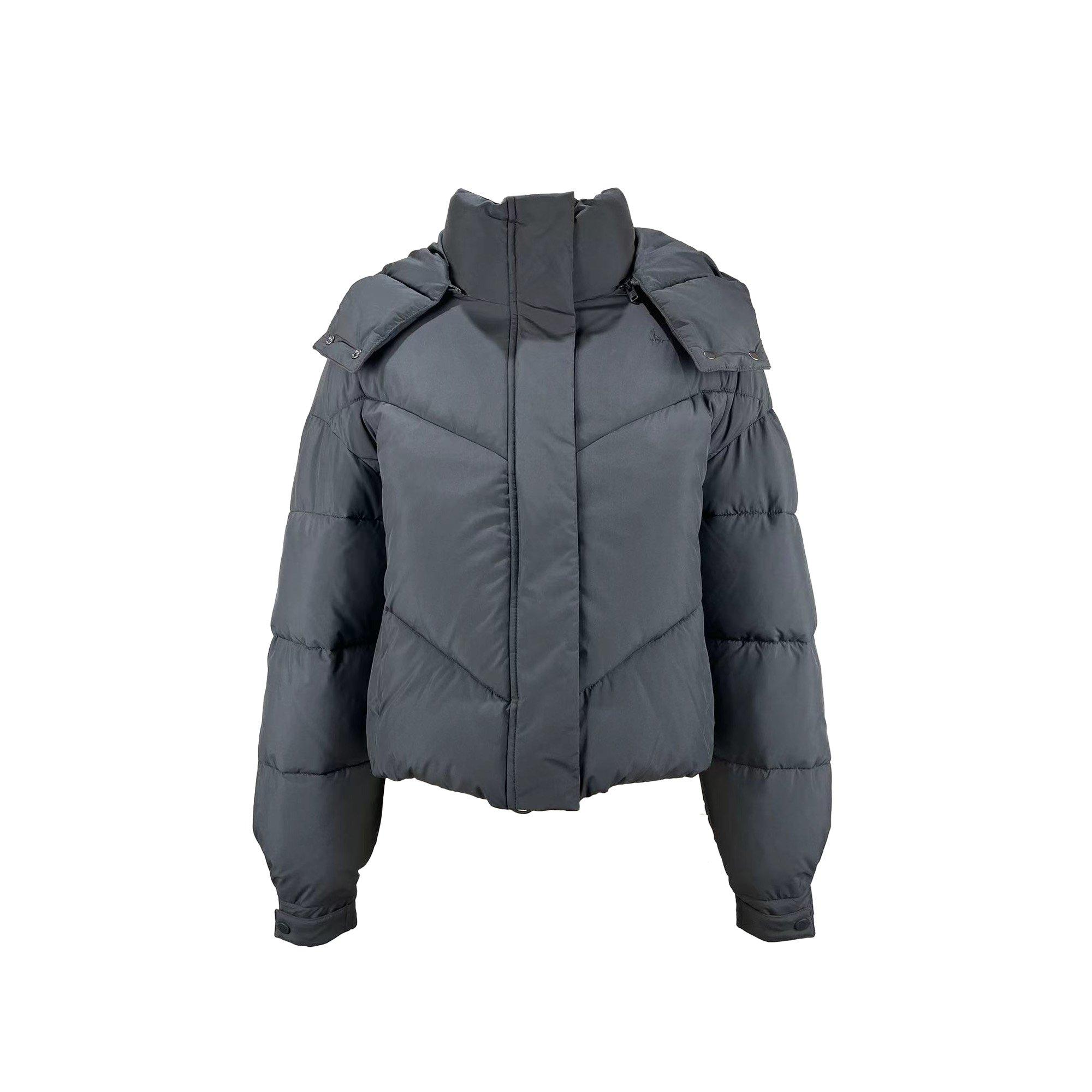 Schwarz - Jack Wills - Ritcher Padded Waterproof Hooded Cropped Long Sleeve Short Puffer Jacket - 3
