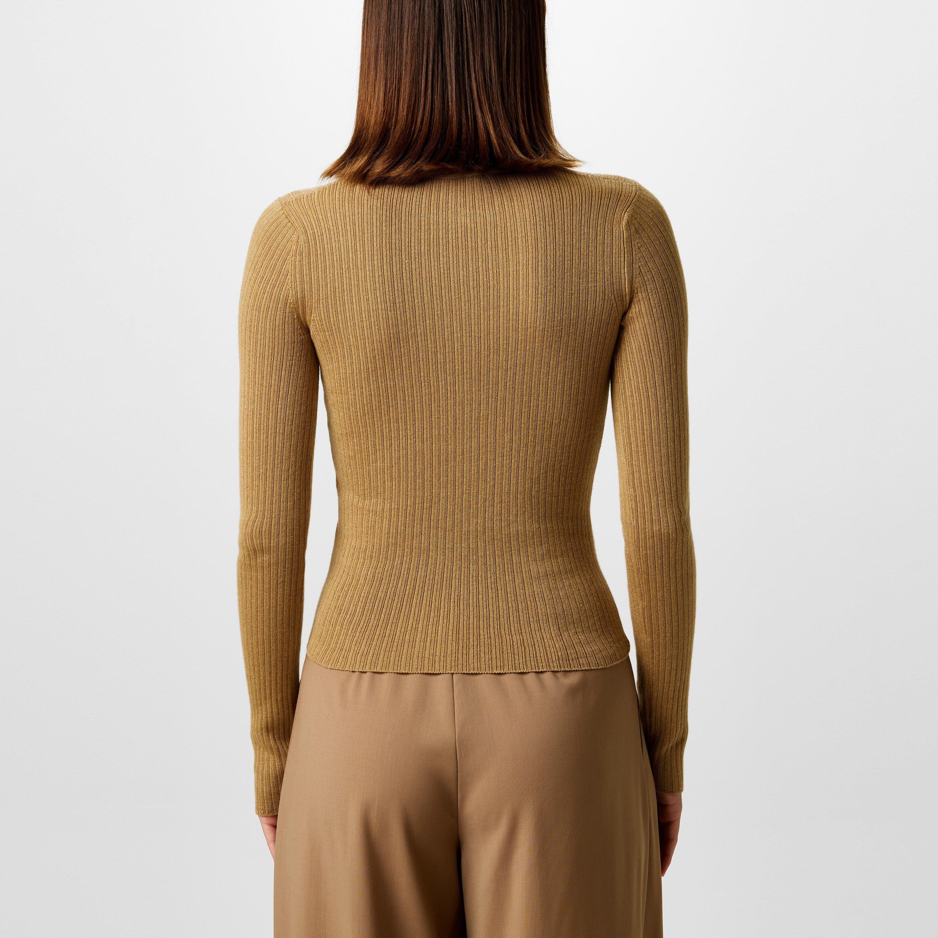 Camel - Max Mara - Urlo Long Sleeve Knit Top - 3