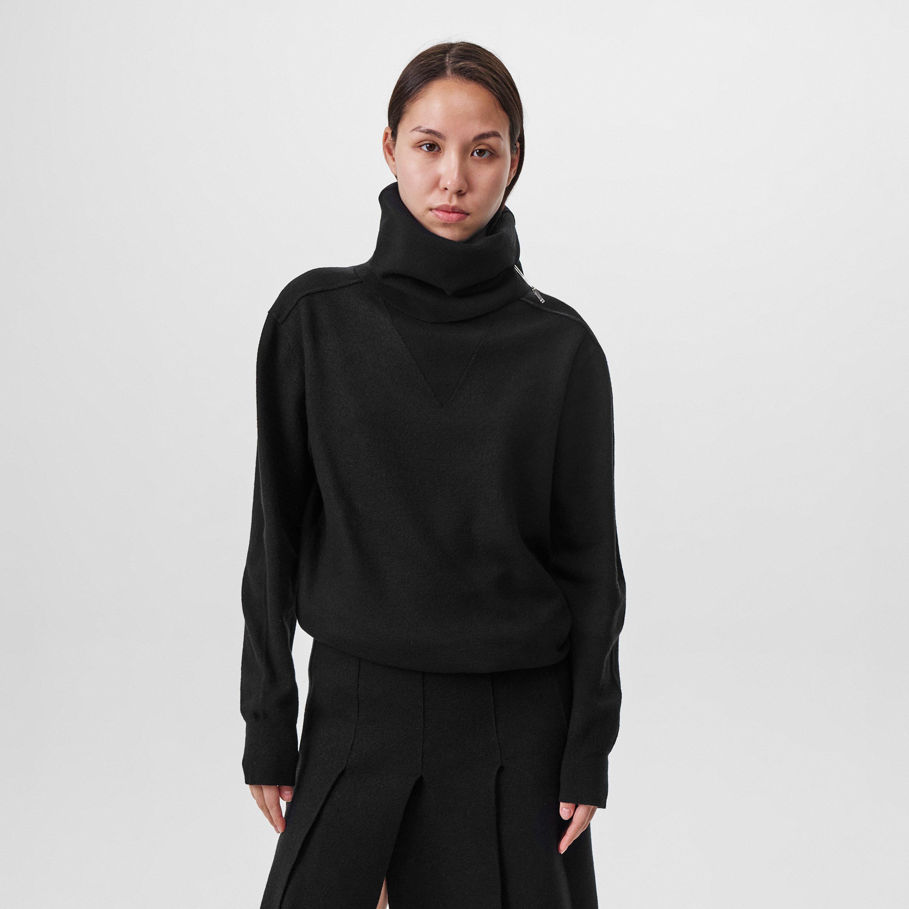 Black - Burberry - Women's Jumper Dress - 3