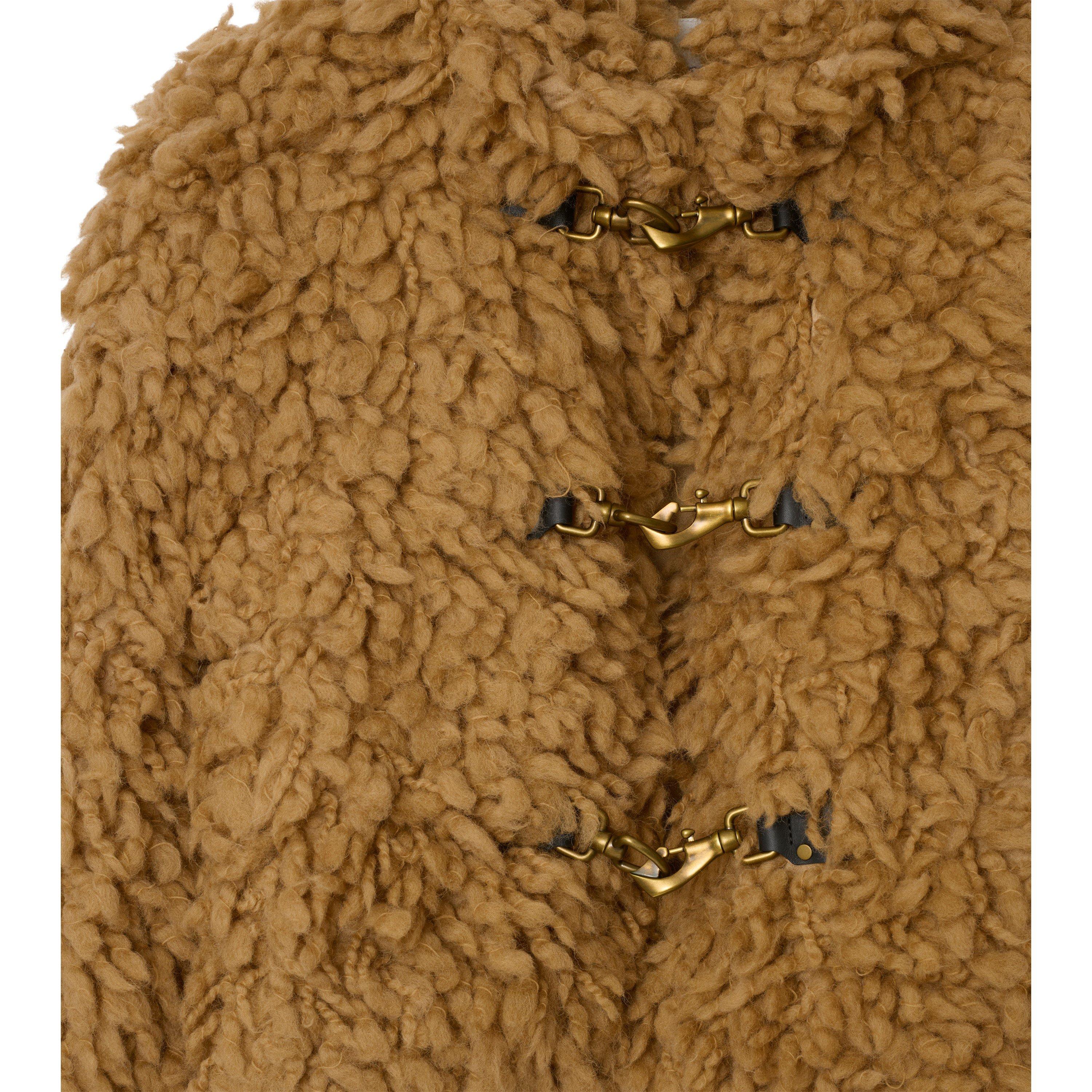 Beige - Burberry - Women's Textured Faux Fur Coat - 2