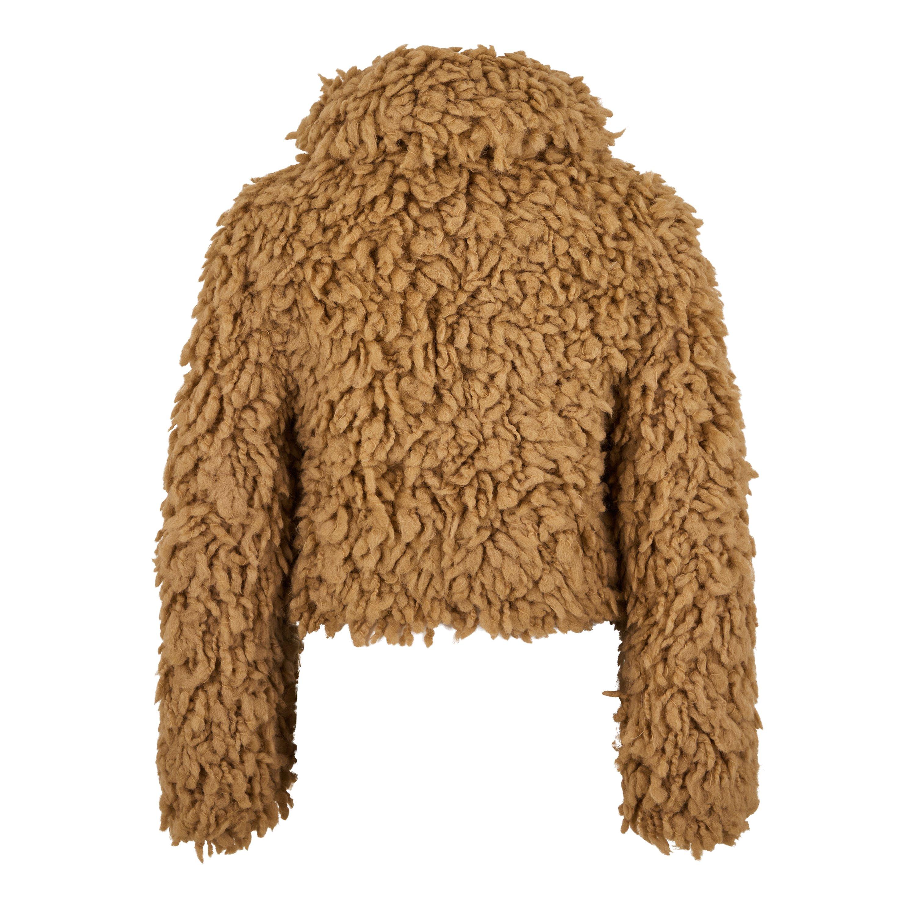 Beige - Burberry - Women's Textured Faux Fur Coat - 3