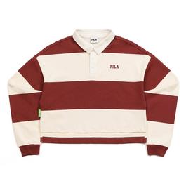 Fila New Original Stripe Womens Cropped Polo Shirt