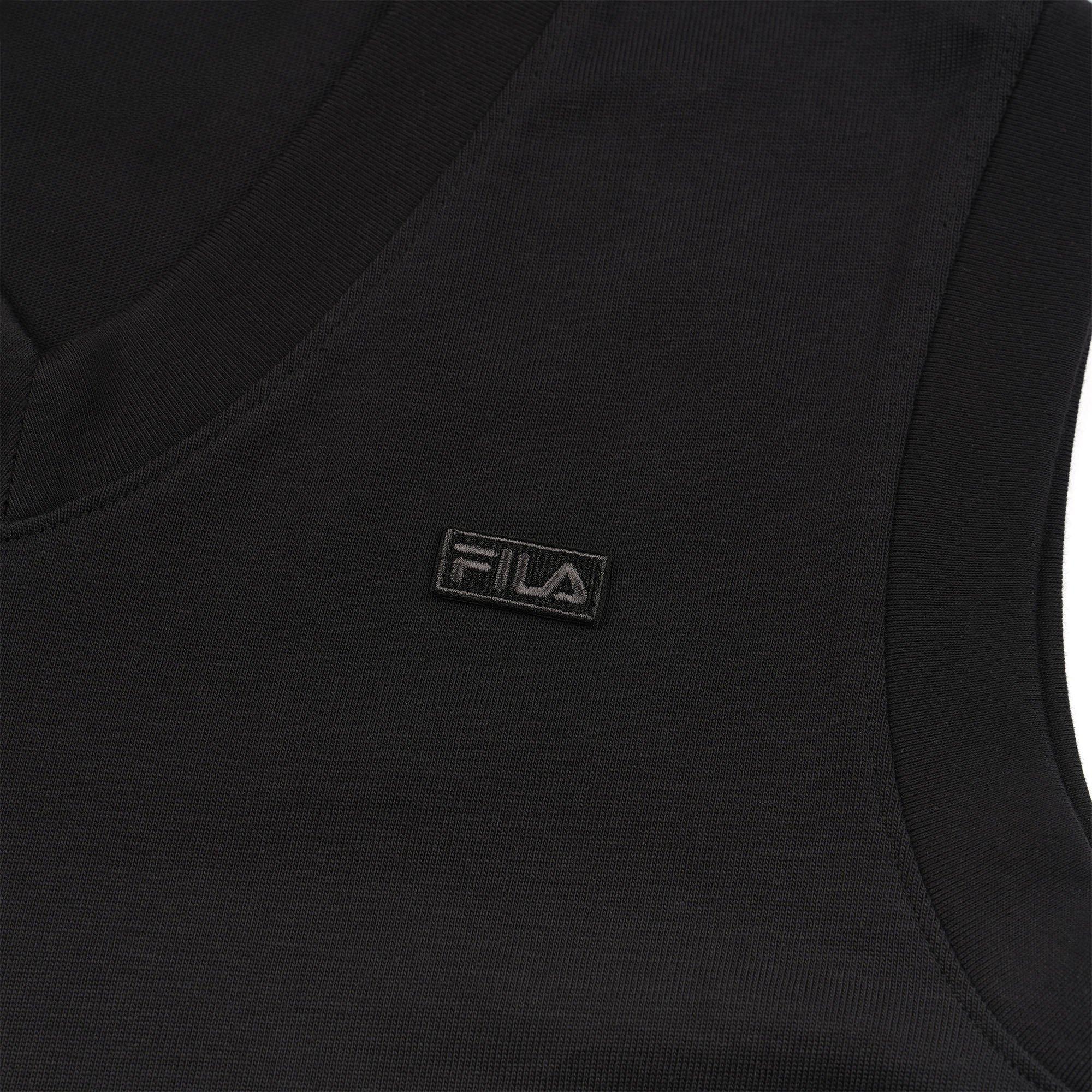 Black - Fila - FILA Classic Essential Womens Cropped Sweater Vest - 3
