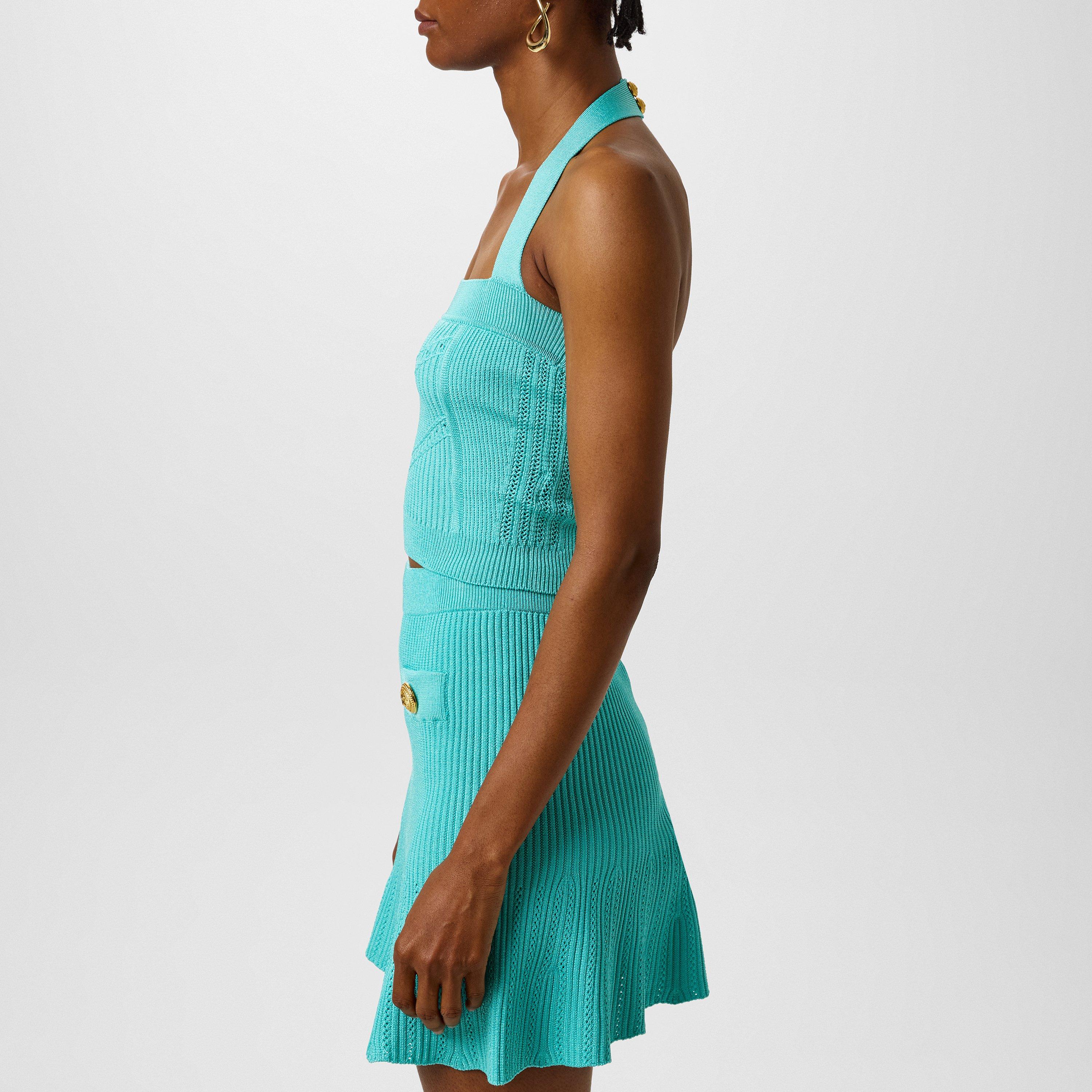 Menthe - Balmain - Halterneck Knitted Top - 2