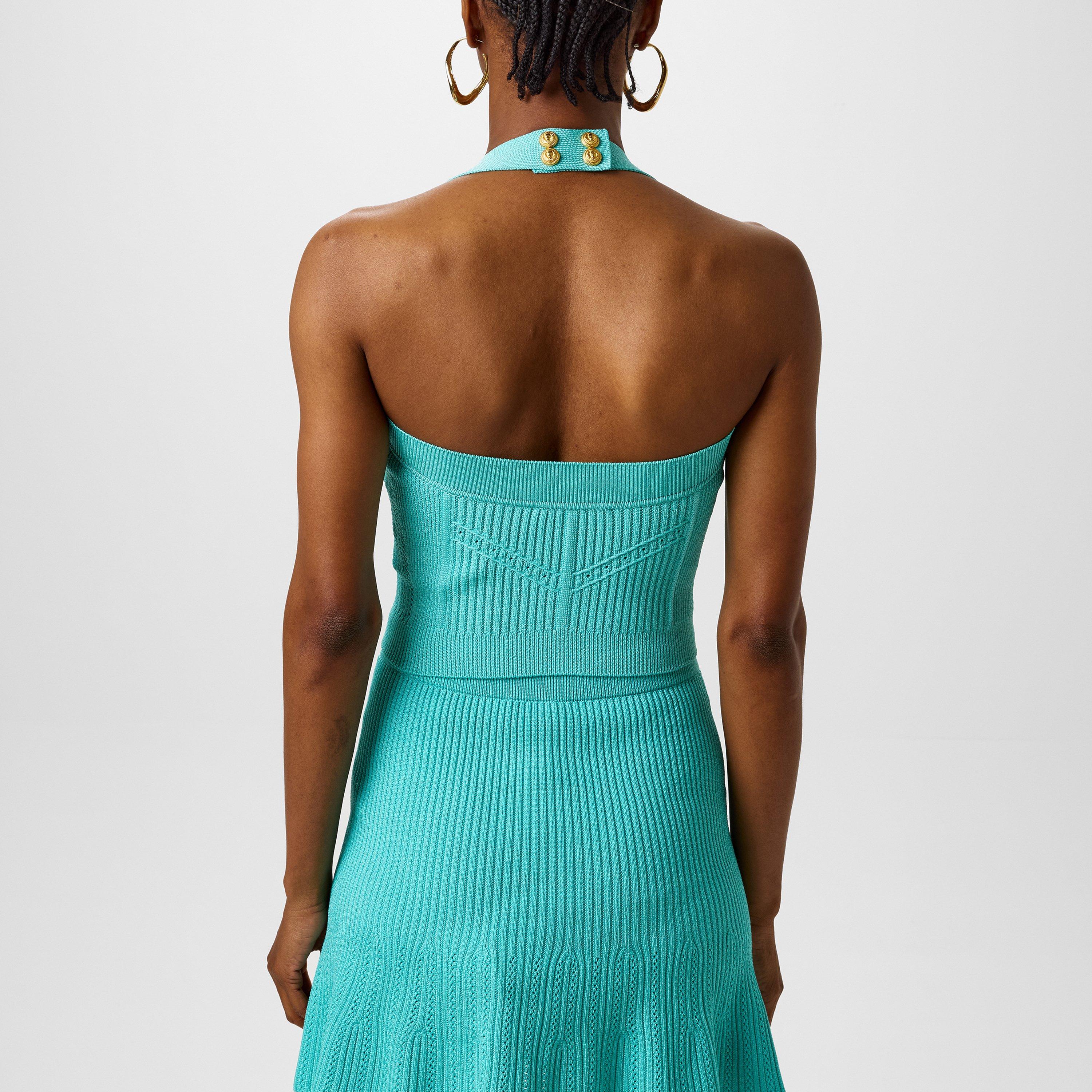 Menthe - Balmain - Halterneck Knitted Top - 3