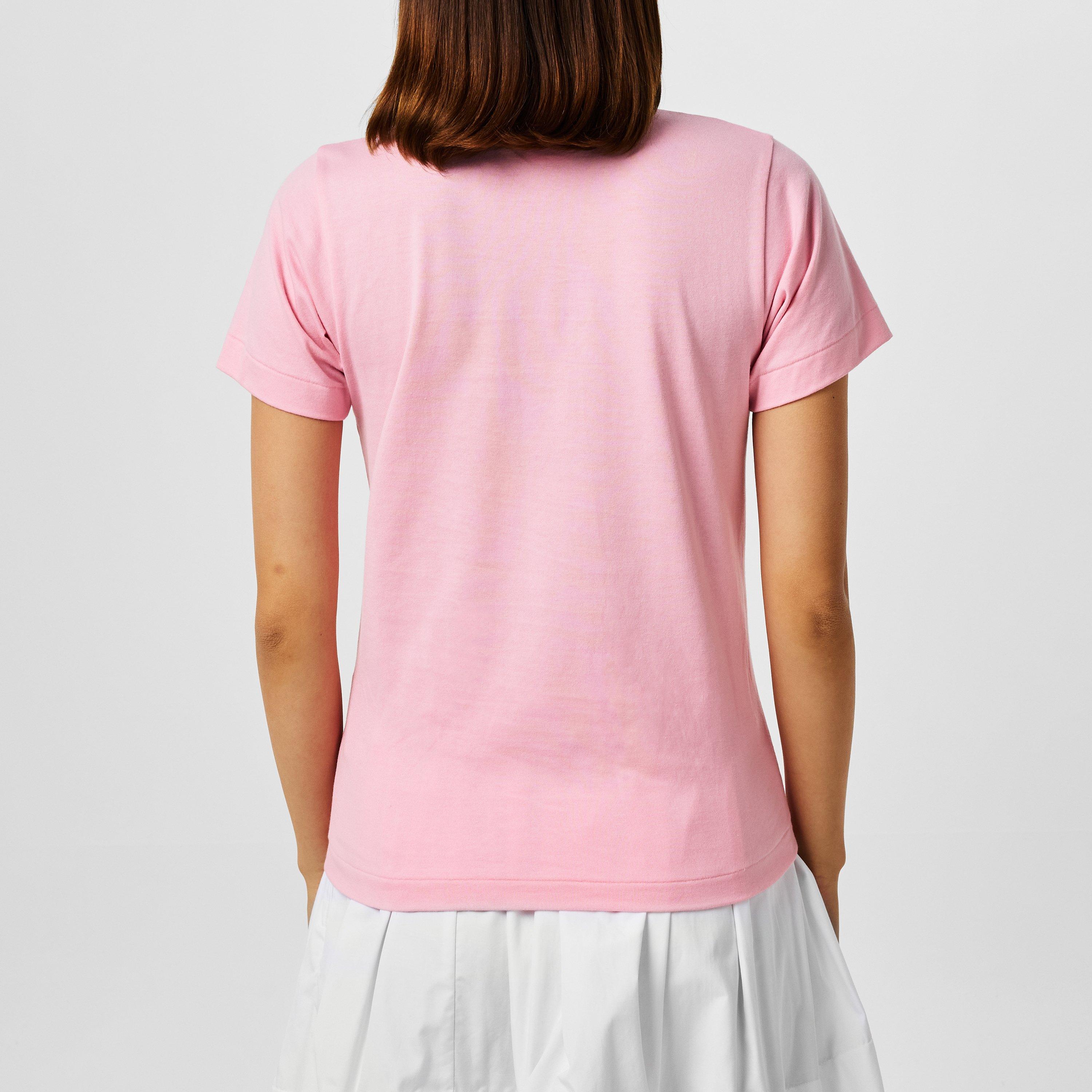 Pink/Burgundy - Comme des Garcons Girl - Women's Bow Regular Fit T-Shirt - 3