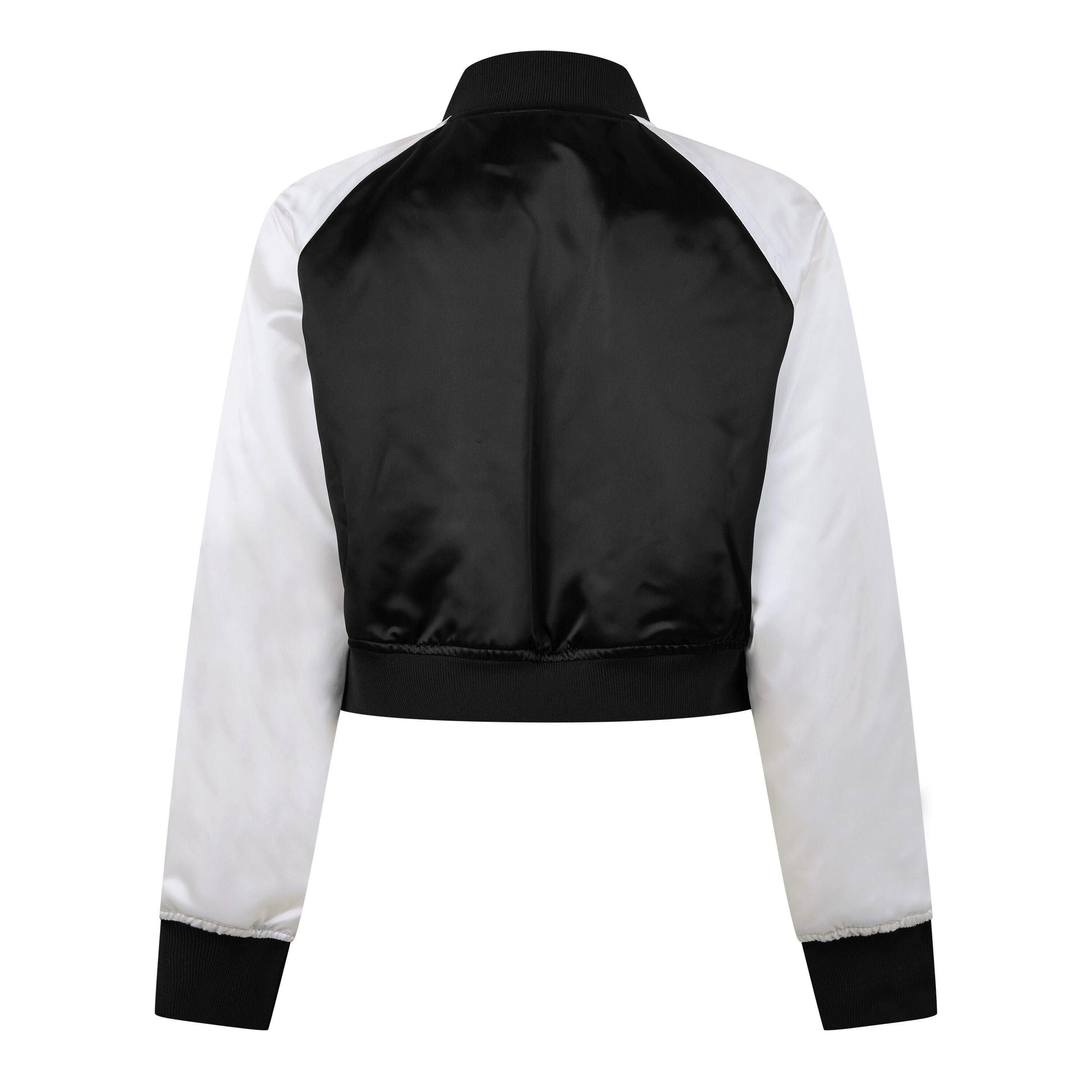 Black/White - Comme des Garcons Girl - Women's Bow Cropped Long Sleeve Bomber Jacket - 6