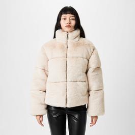 Jack Wills JW Fur Puffer Jacket Ld44