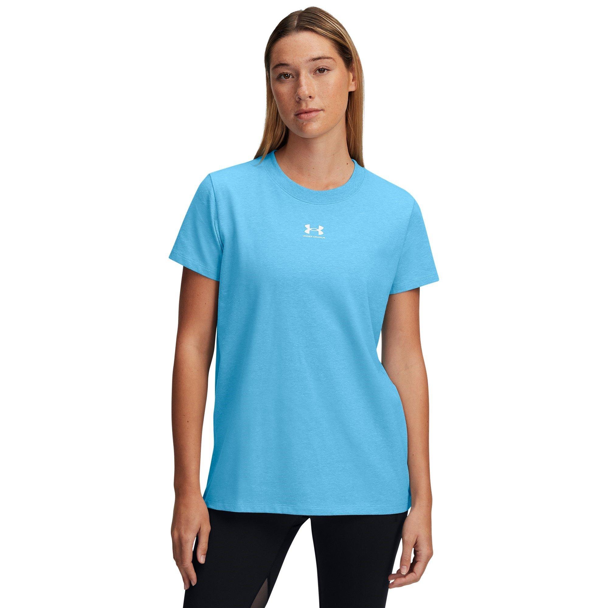 Ether Blue/Wht - Ether blå/hvid - Under Armour - Rival Core Short-Sleeve Oversized T-Shirt - 3