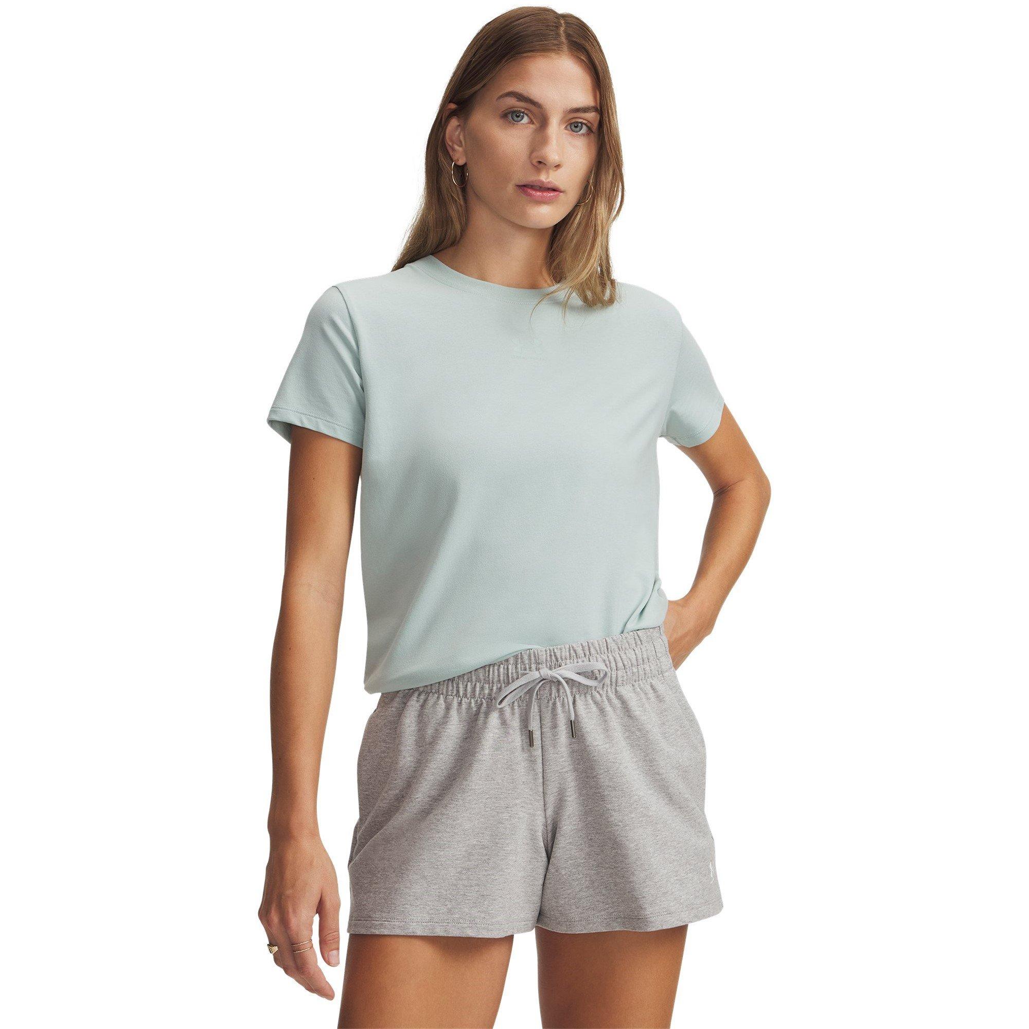 Under Armour Women's Rival Core Short-Sleeve Oversized T-Shirt - Blue/White - 10 (S)