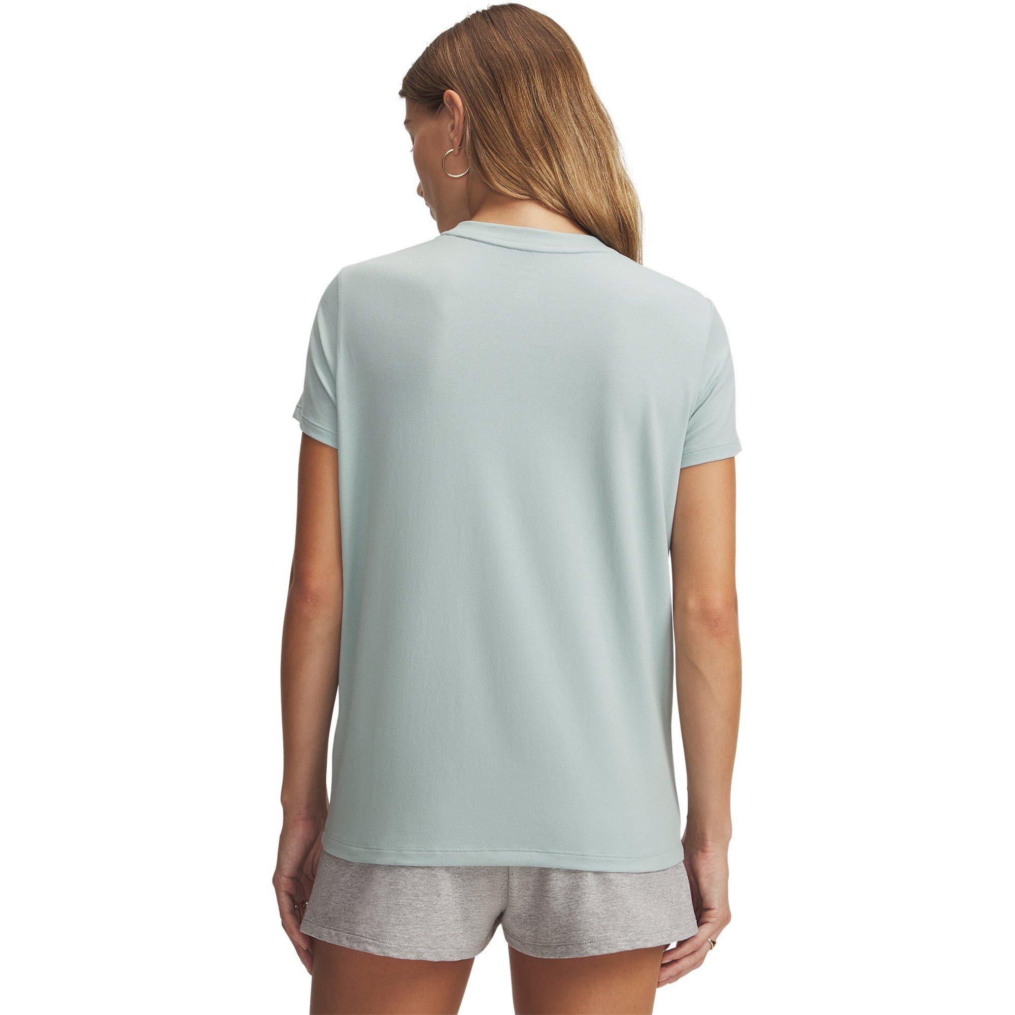 Blue/White - Under Armour - Women's Rival Core Short-Sleeve Oversized T-Shirt - 2