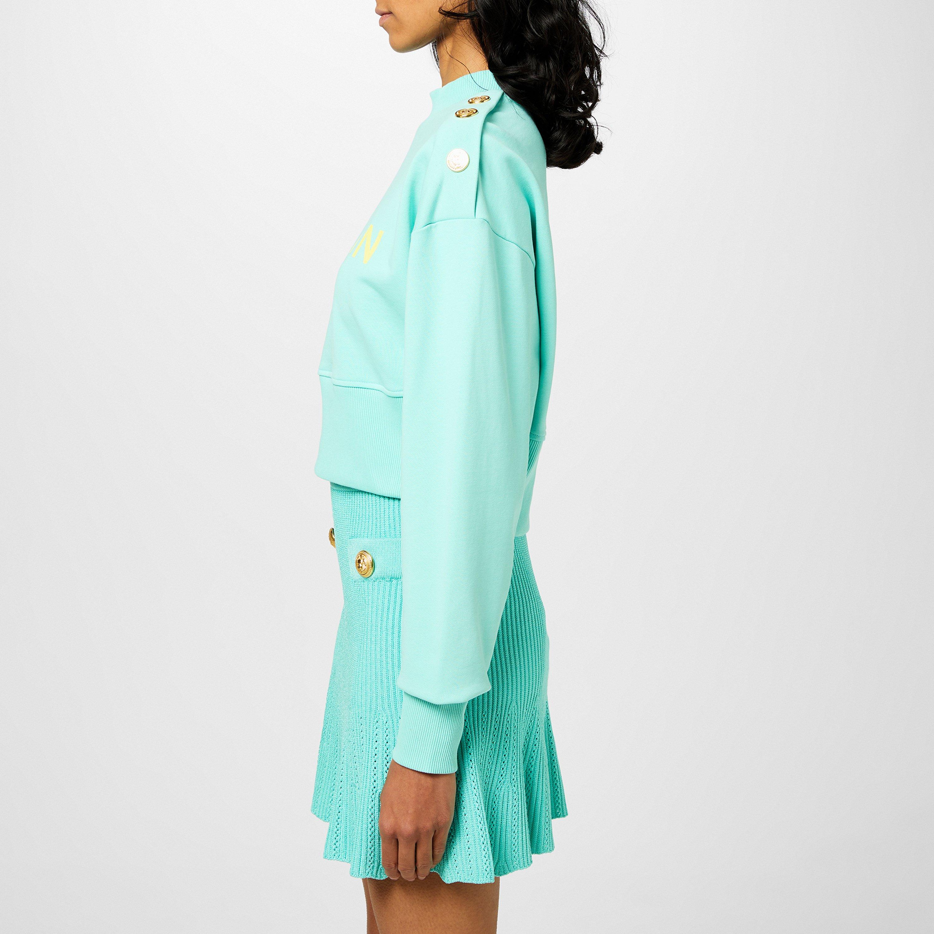 Menthe/Citron - Balmain - Cropped Sweater - 2