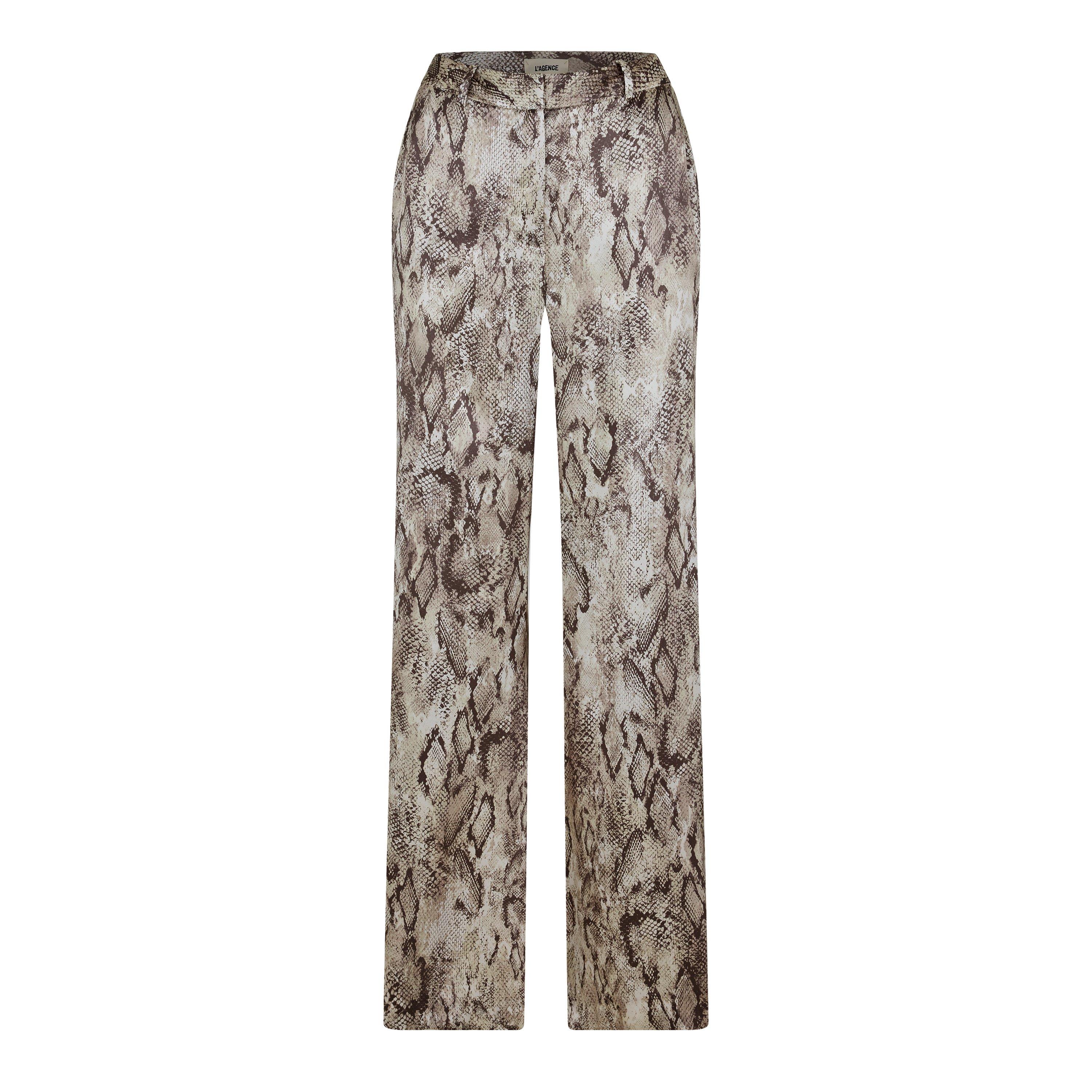 Tan Snake - LAgence - Women's Pilar Wide Leg Trousers - 5