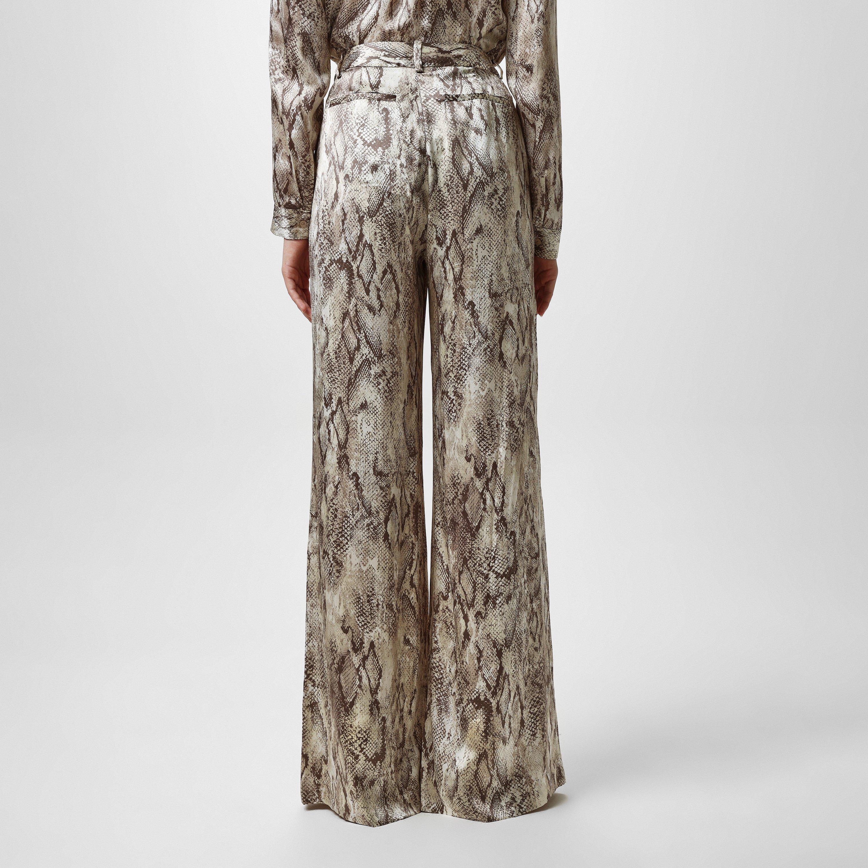 Tan Snake - LAgence - Women's Pilar Wide Leg Trousers - 3