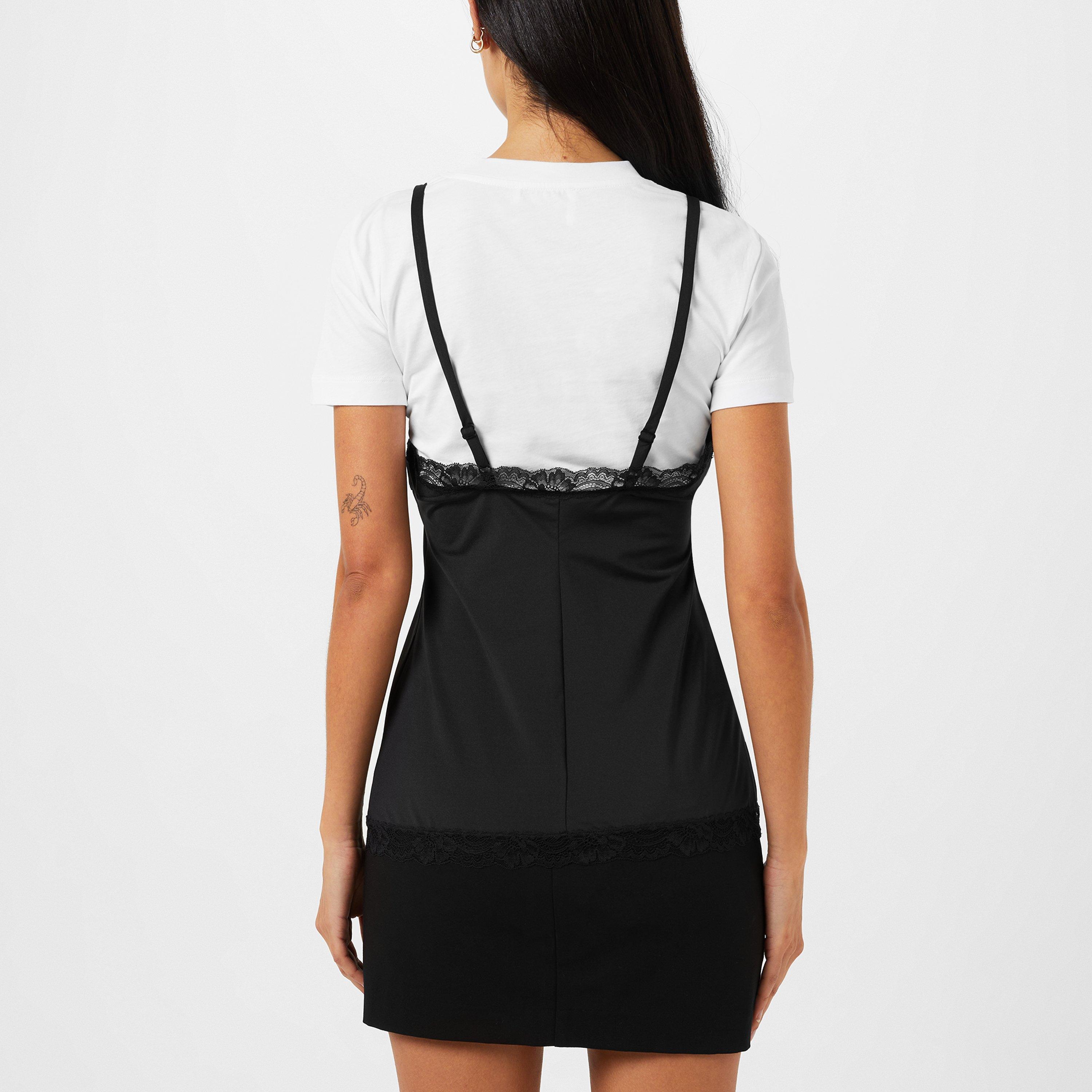 White/Black - Moschino - Women's Regular Fit T-Shirt - 3