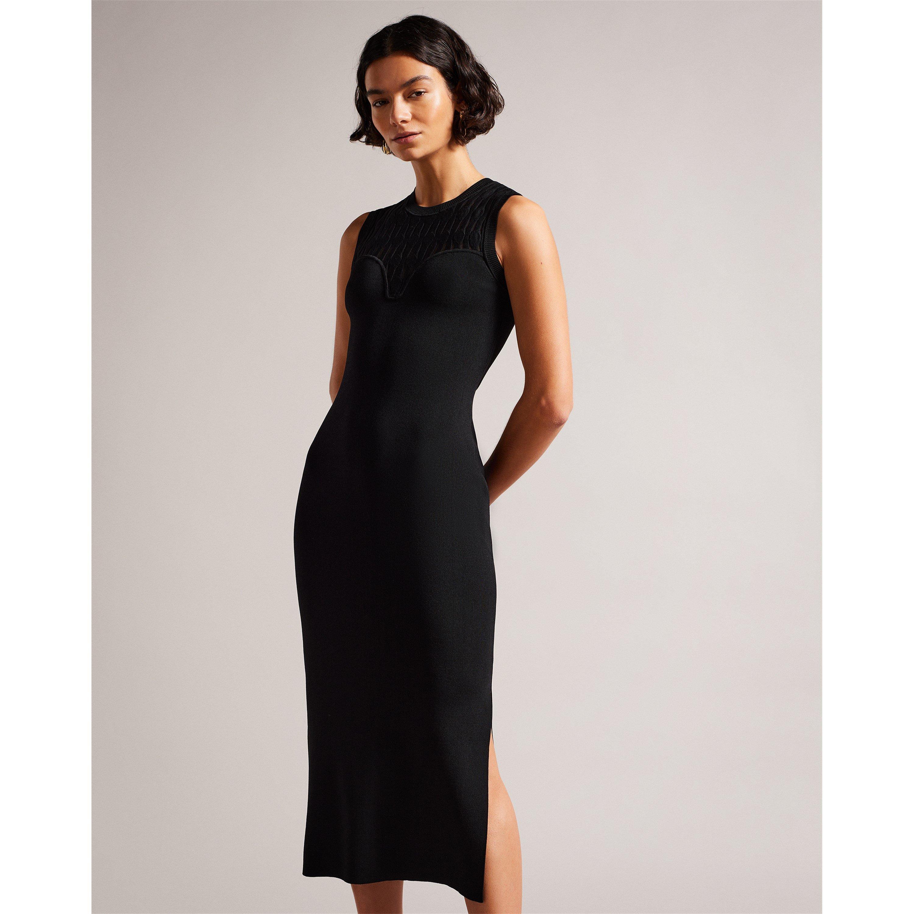 Black - Ted Baker - Women's Polyan Bodycon Dress - 1
