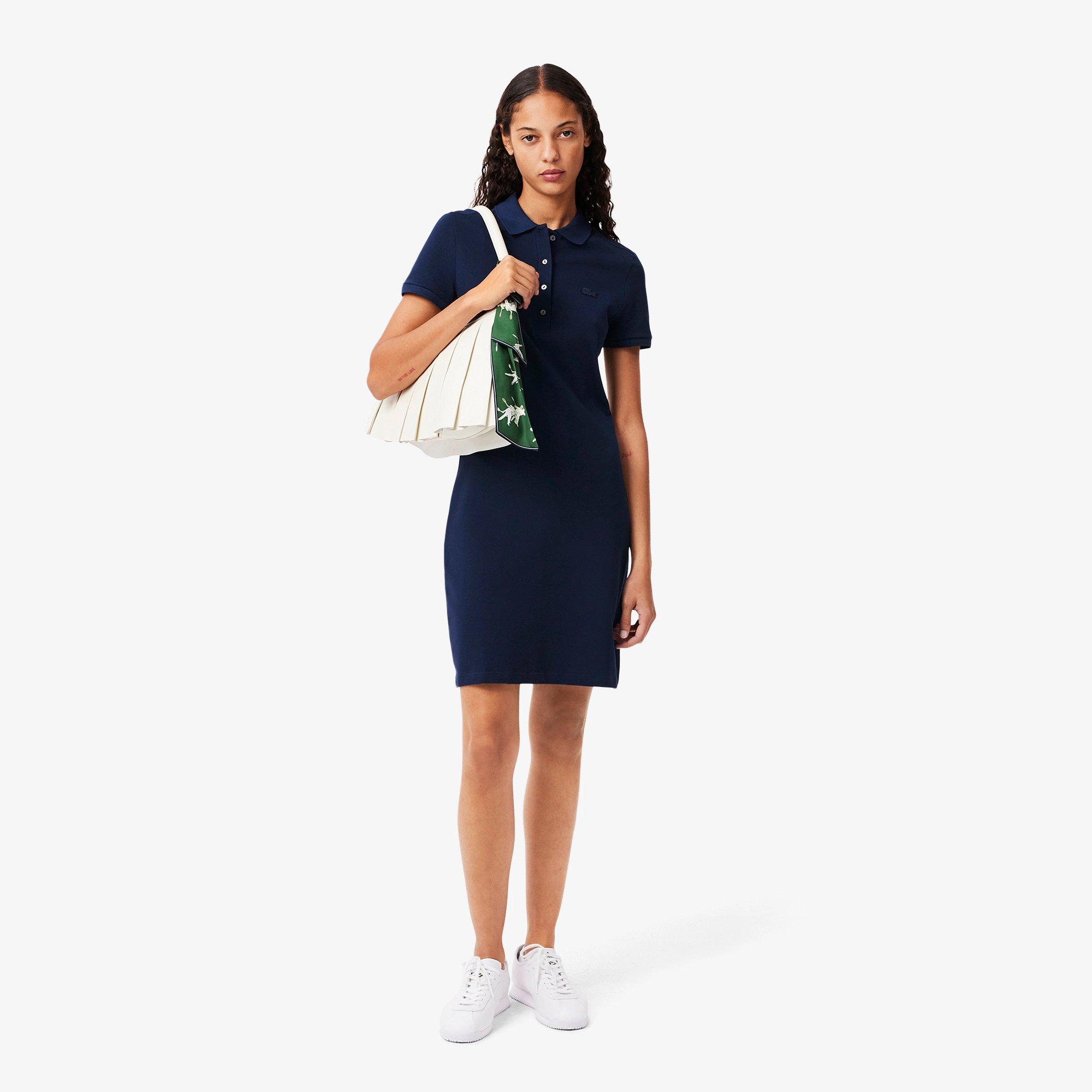 NAVY BLUE - Lacoste - Lacoste Slim Fit Stretch Piqué Polo Dress - 5