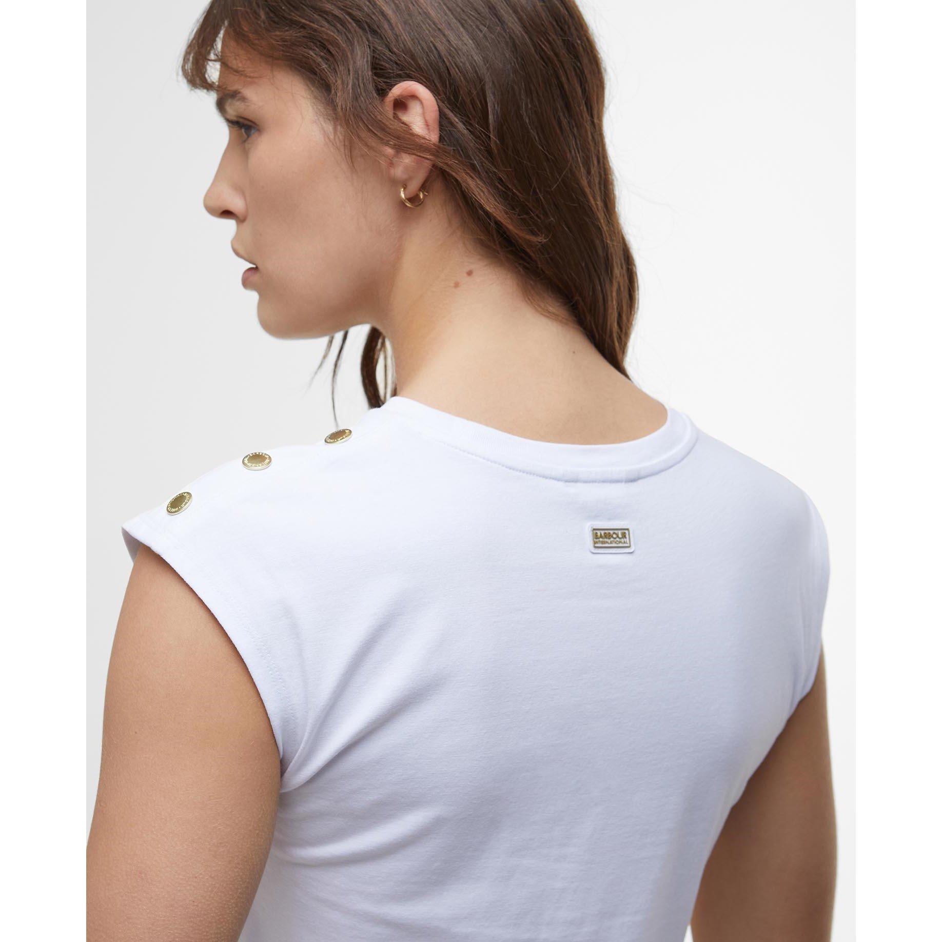 White - Barbour International - Priya Slim Fit T-Shirt - 5