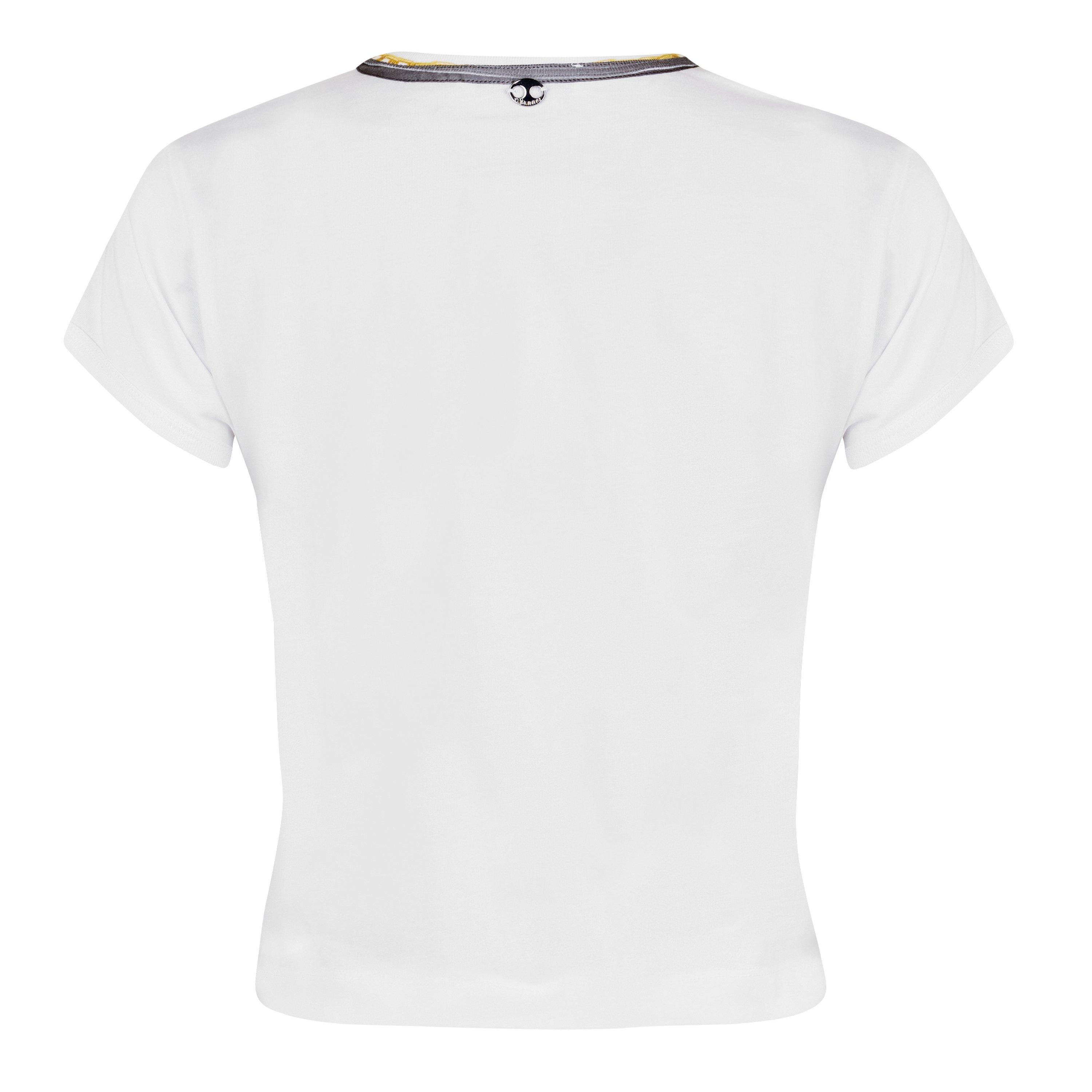 White - Rabanne - Women's Camera Print Regular Fit T-Shirt - 6